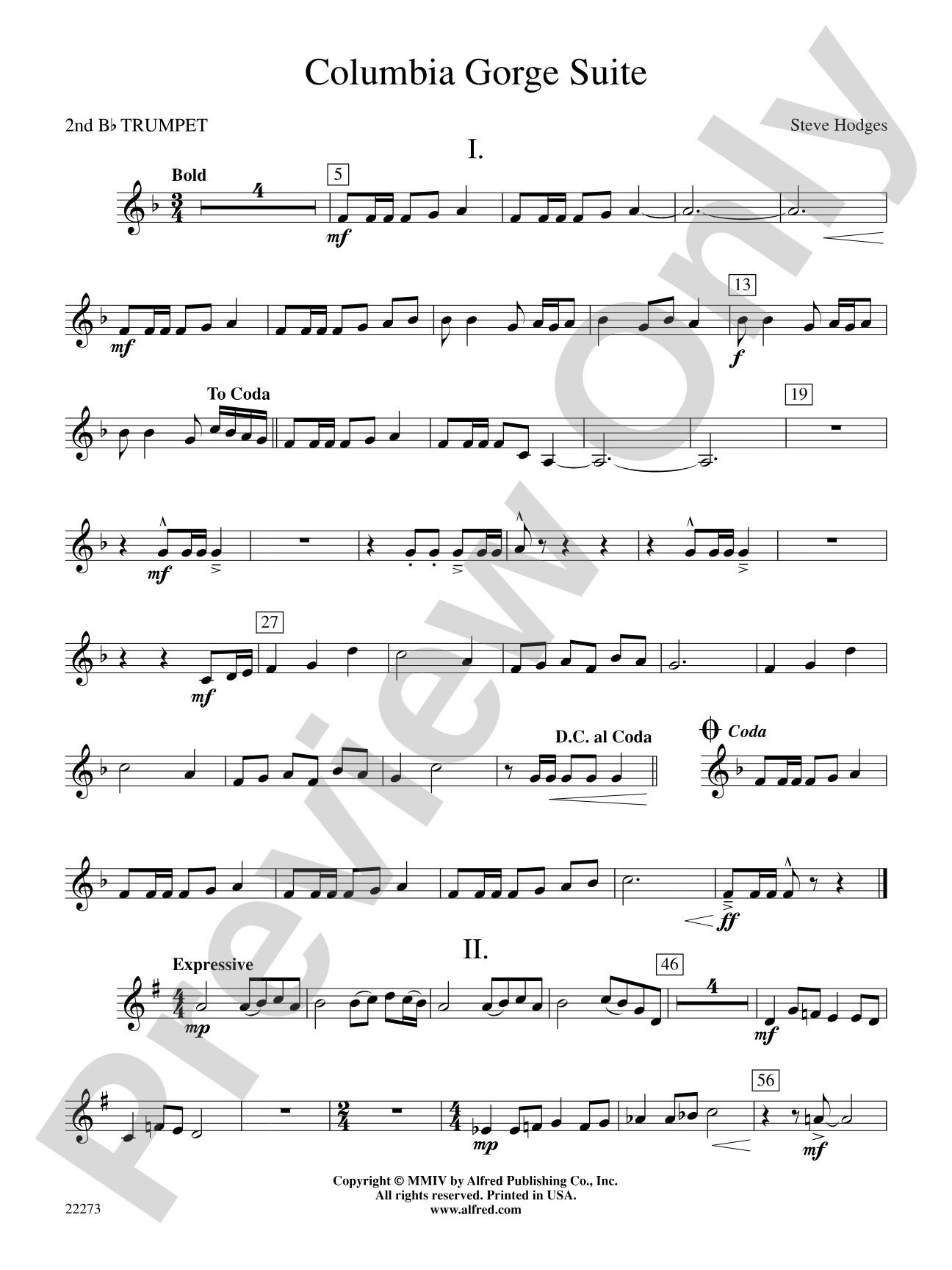 Columbia George Suite: 2nd B-flat Trumpet