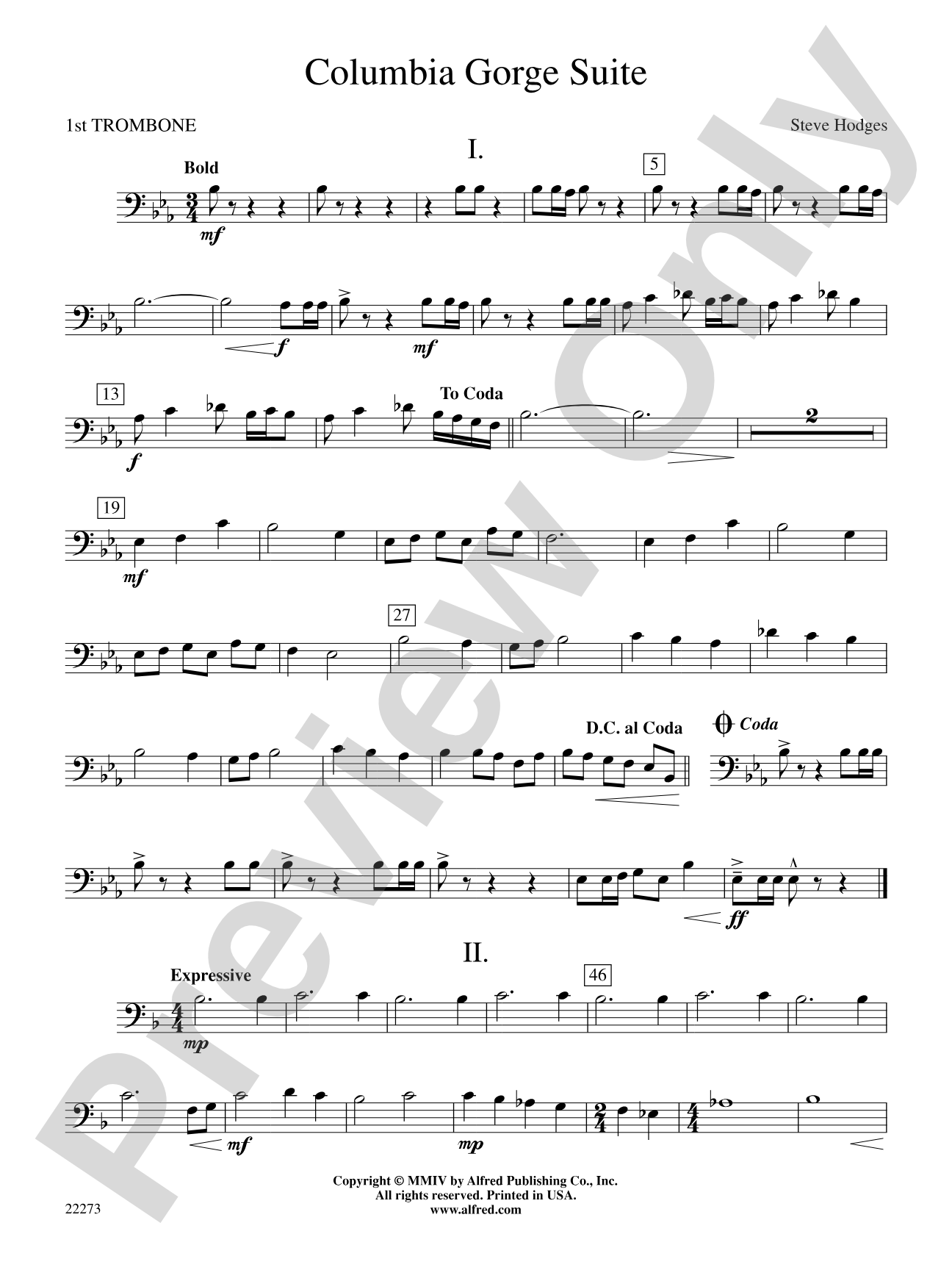 Columbia George Suite: 1st Trombone