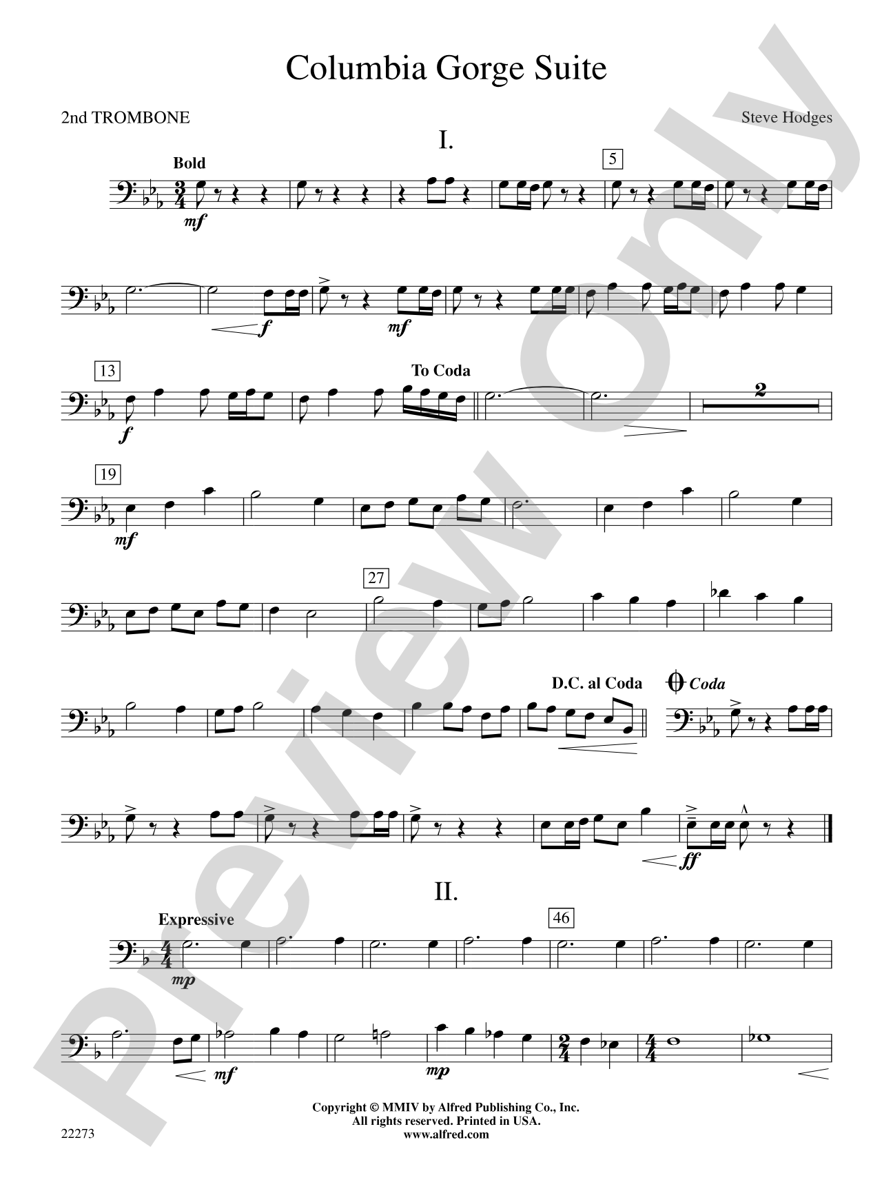 Columbia George Suite: 2nd Trombone