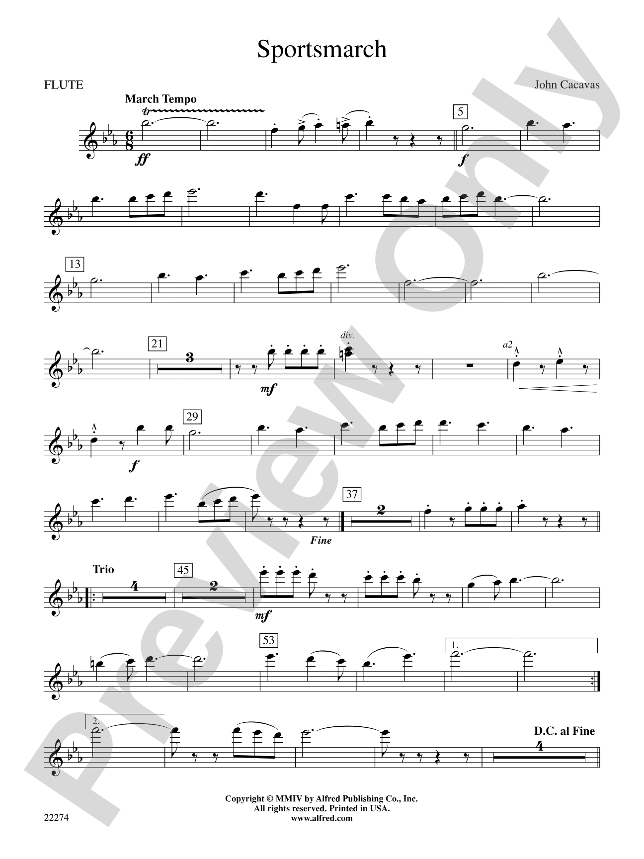Sportsmarch: Flute