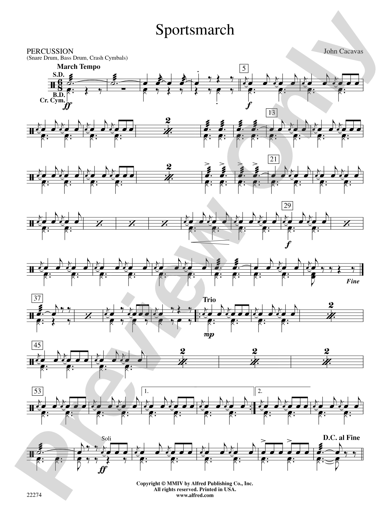 Sportsmarch: 1st Percussion