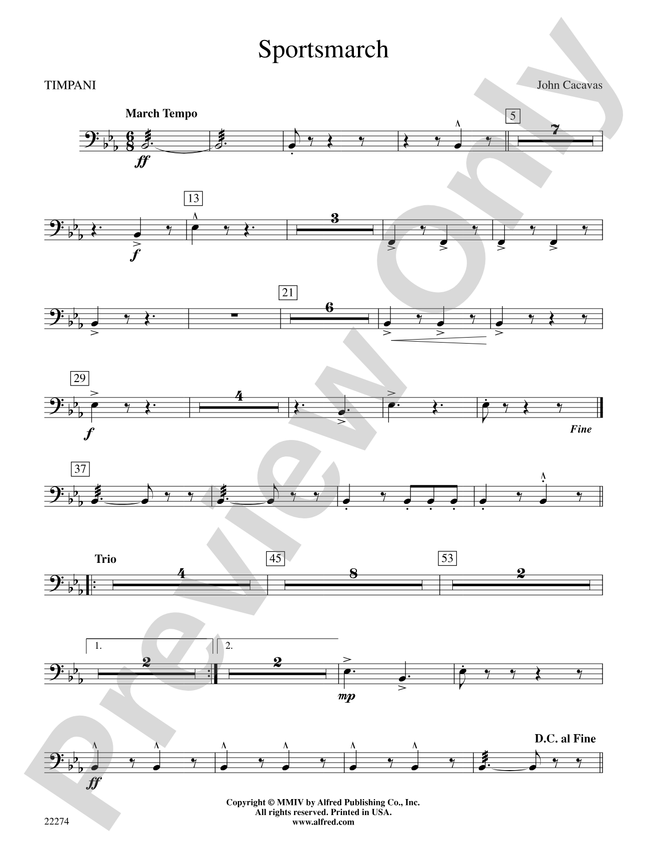Sportsmarch: Timpani