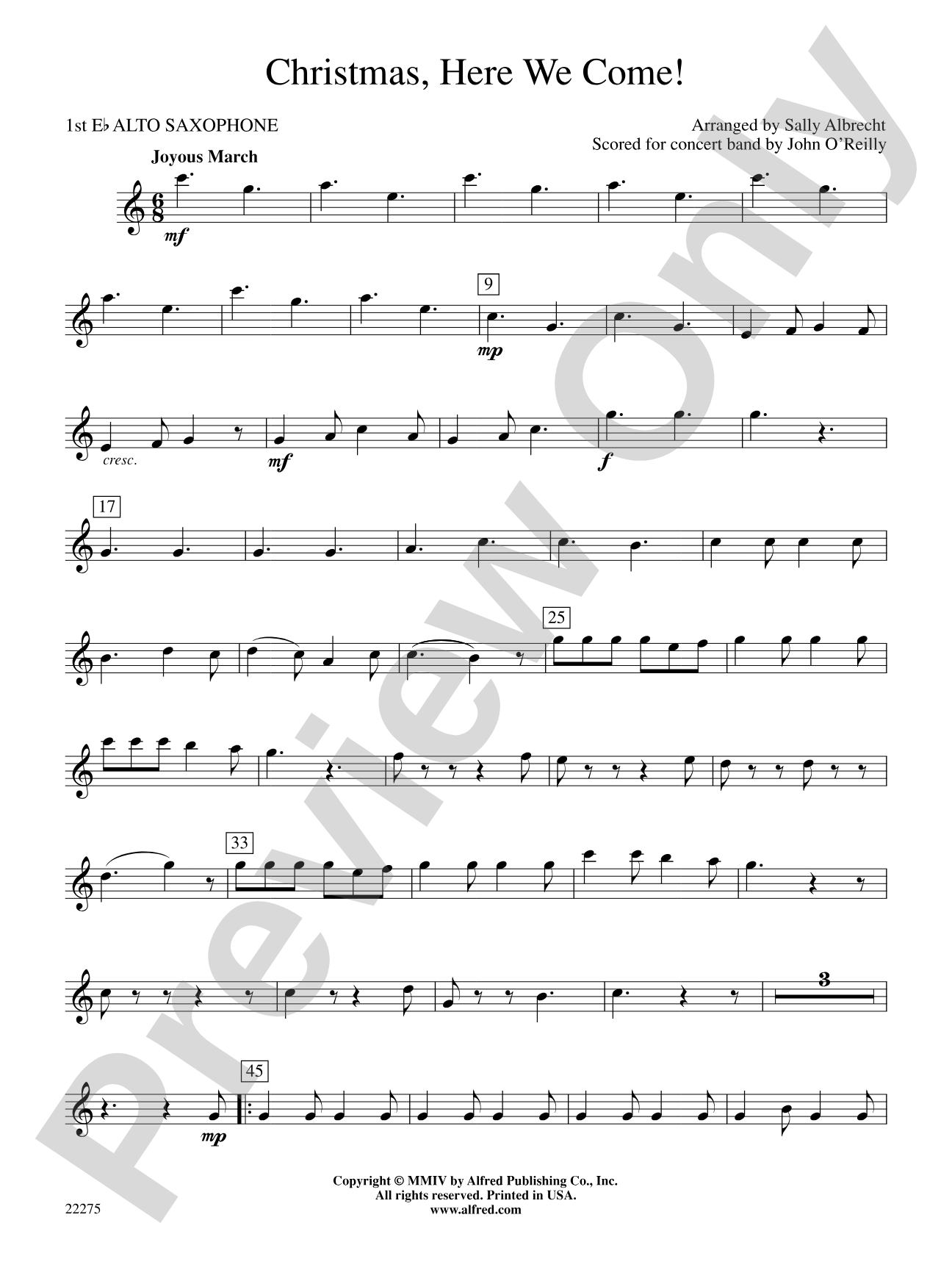 Christmas, Here We Come!: E-flat Alto Saxophone