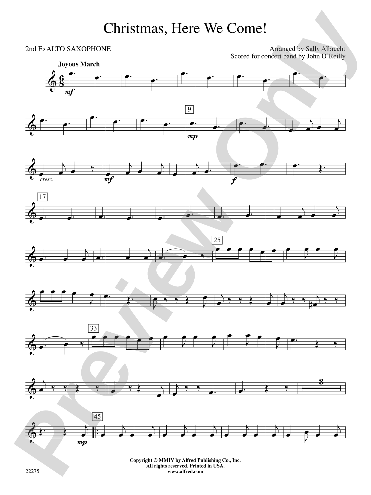 Christmas, Here We Come!: 2nd E-flat Alto Saxophone
