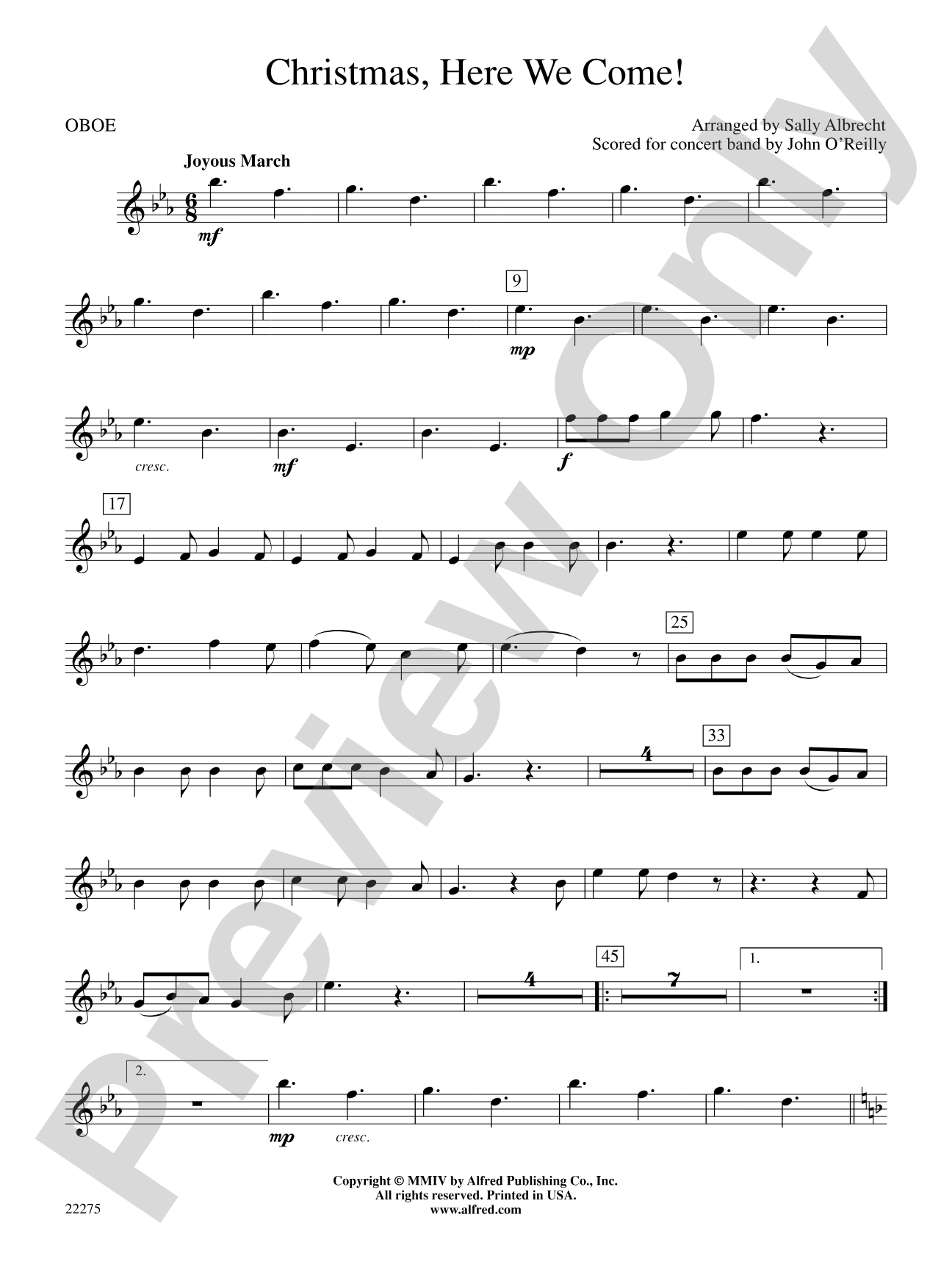 Christmas, Here We Come!: Oboe