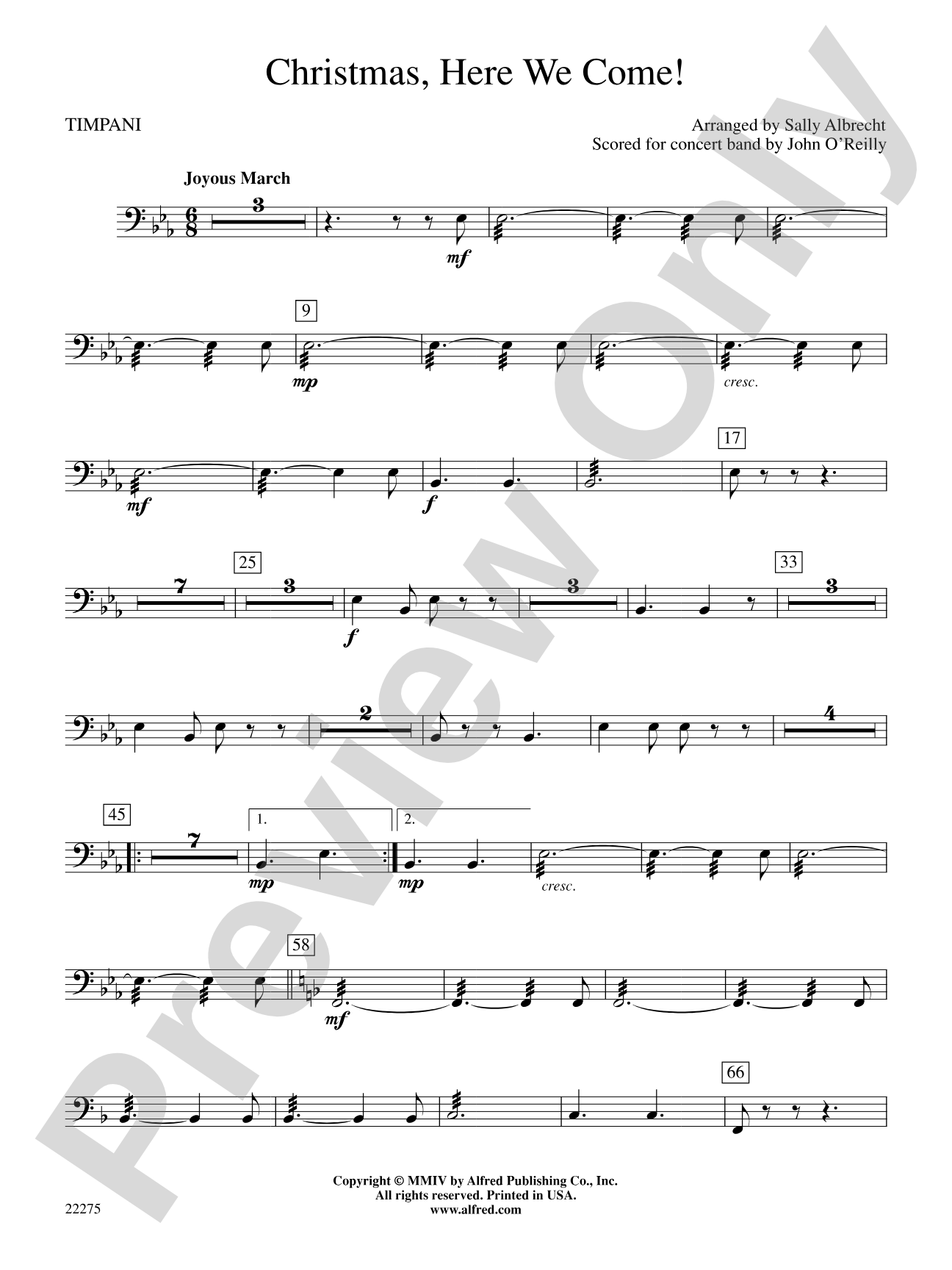 Christmas, Here We Come!: Timpani