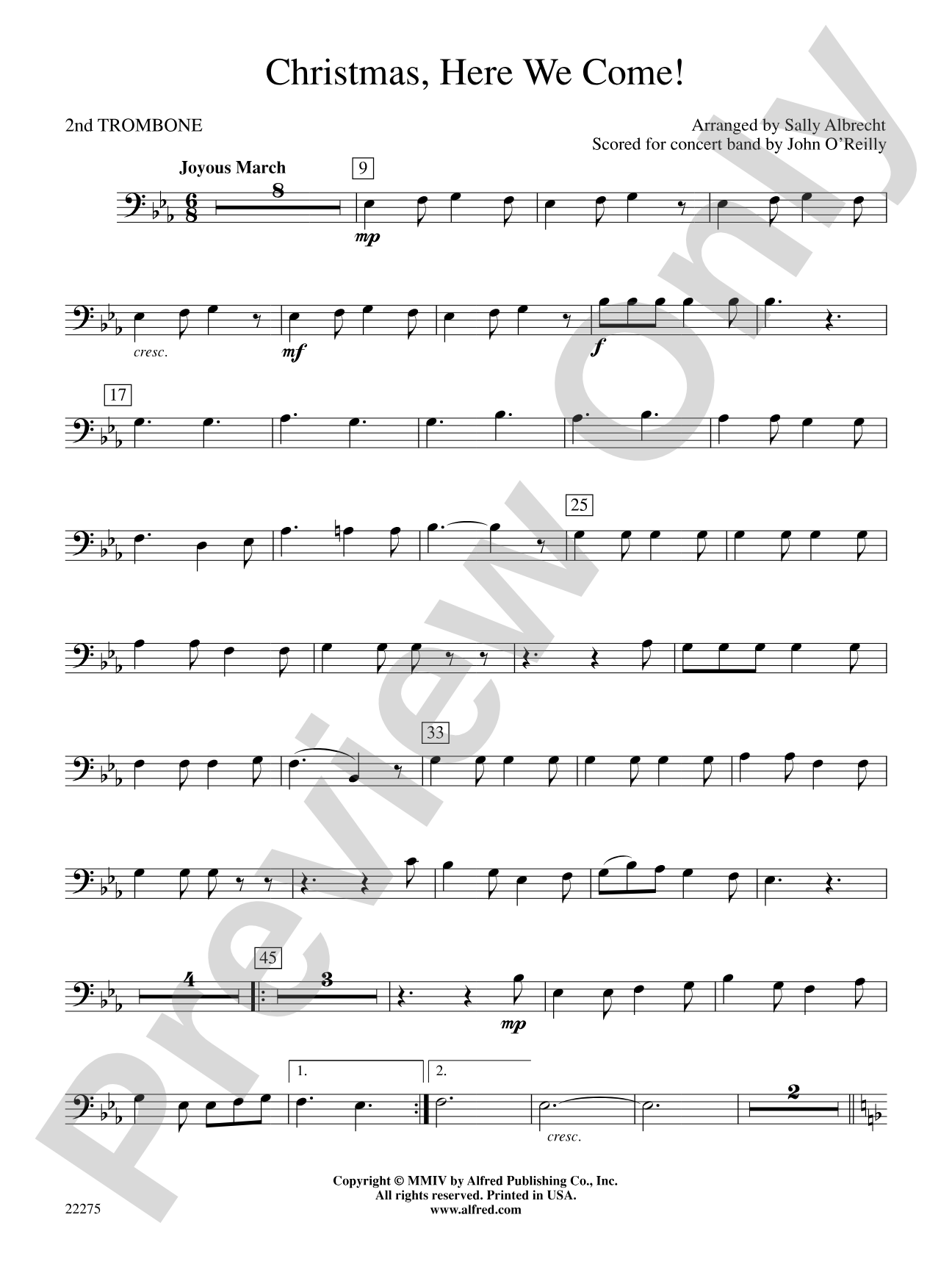 Christmas, Here We Come!: 2nd Trombone