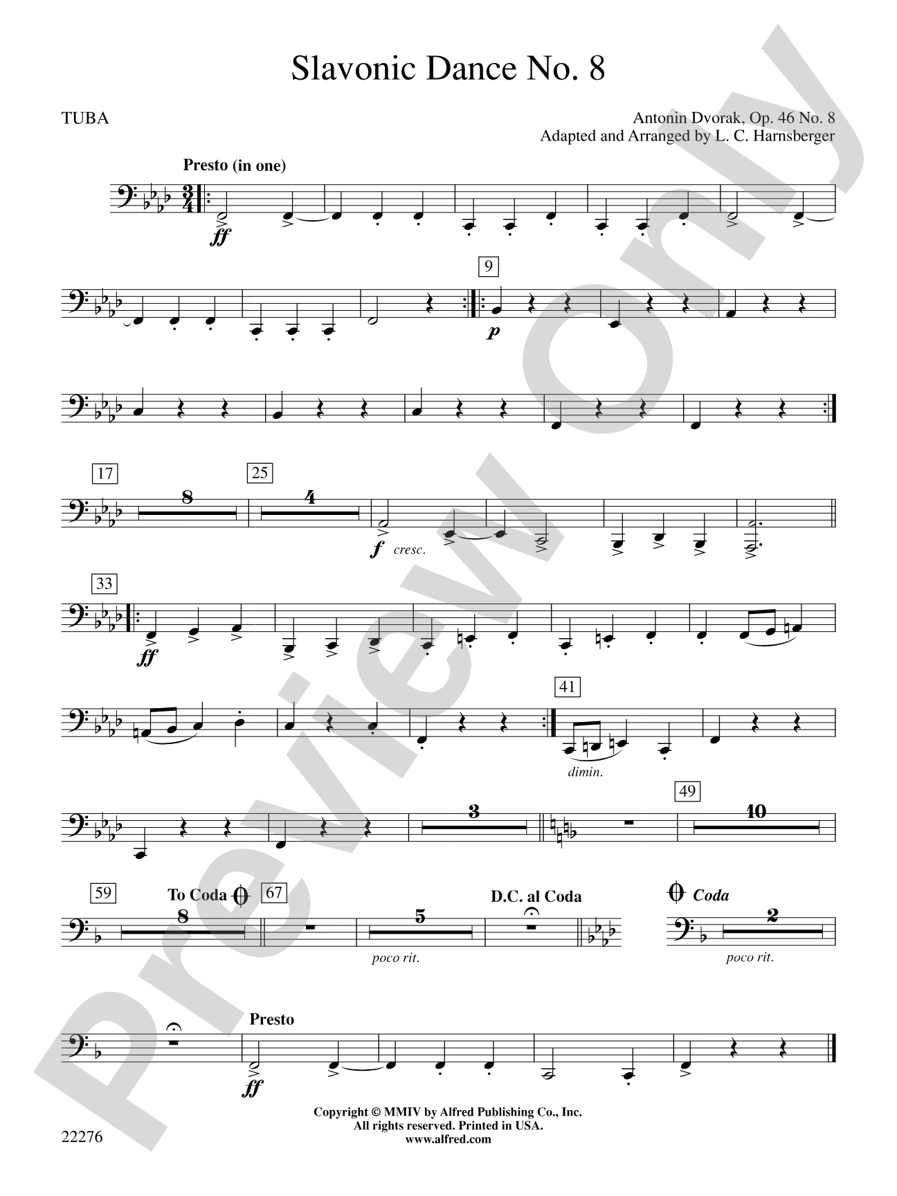 Slavonic Dance No. 8: Tuba