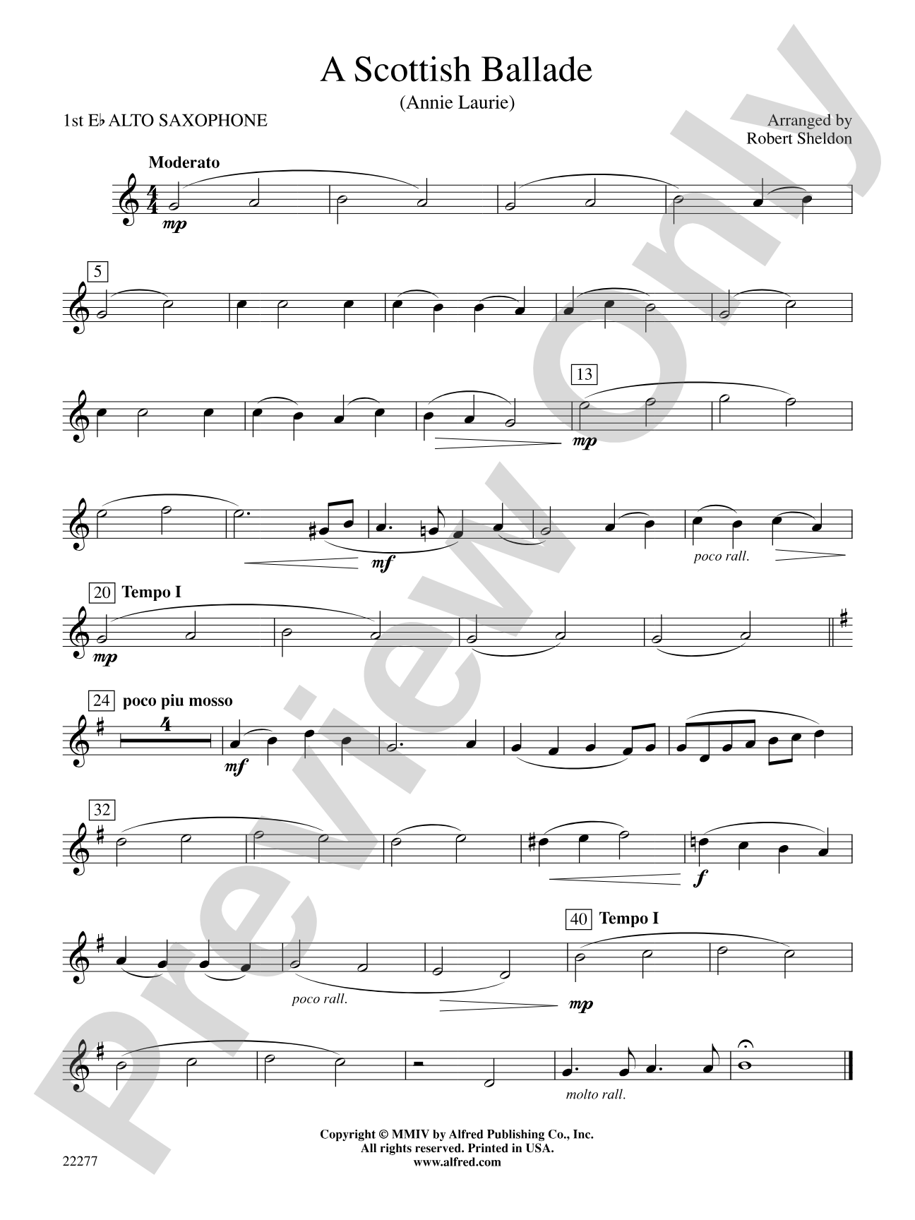 A Scottish Ballade: E-flat Alto Saxophone