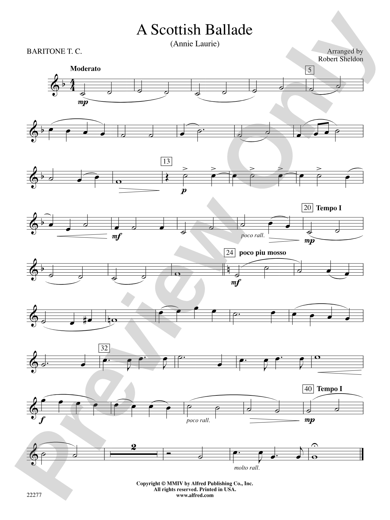 A Scottish Ballade: Baritone T.C.