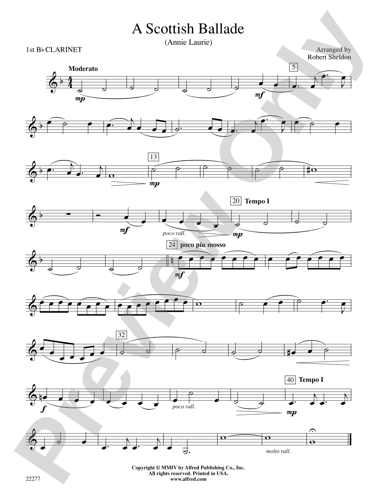A Scottish Ballade: 1st B-flat Clarinet
