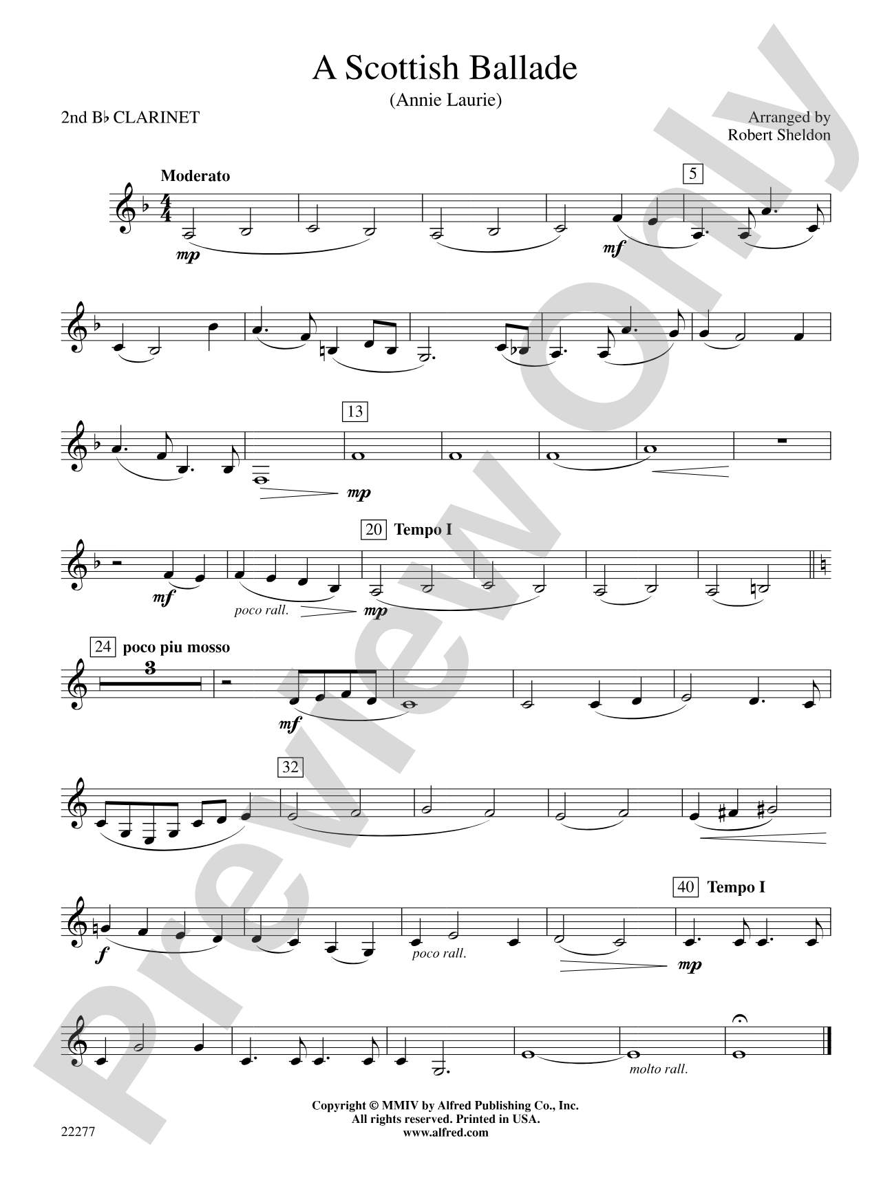 A Scottish Ballade: 2nd B-flat Clarinet