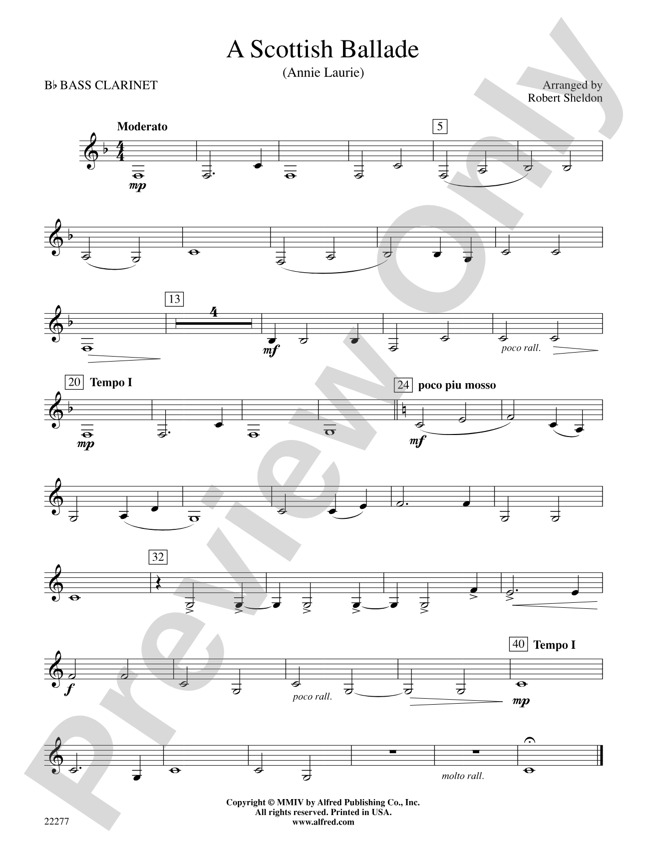 A Scottish Ballade: B-flat Bass Clarinet