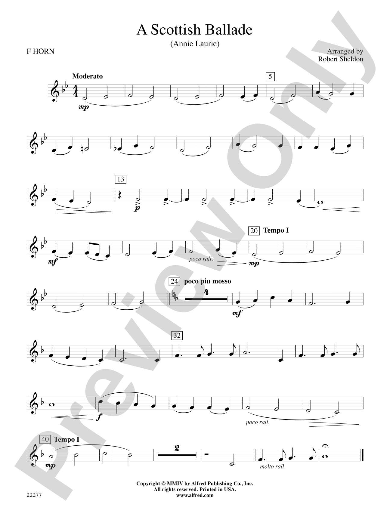 A Scottish Ballade: 1st F Horn