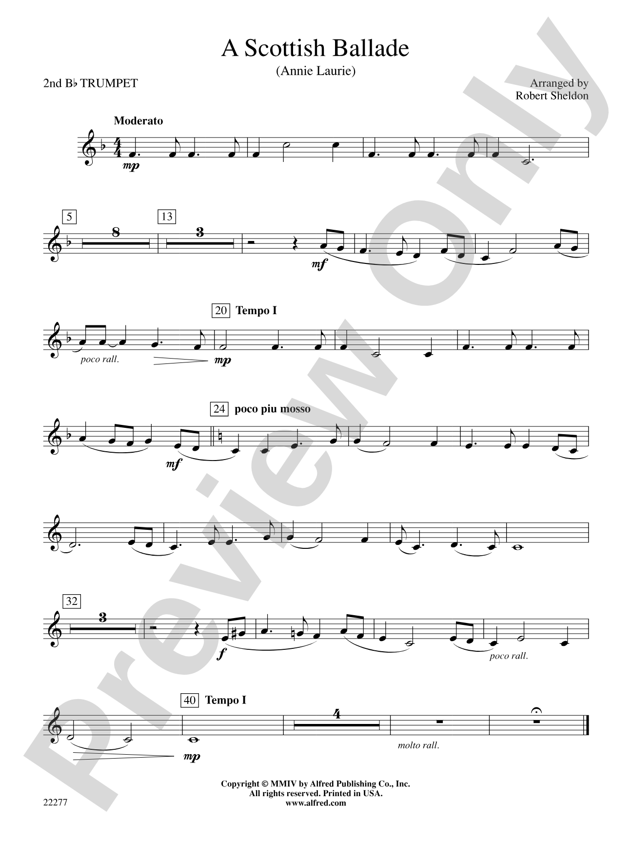 A Scottish Ballade: 2nd B-flat Trumpet