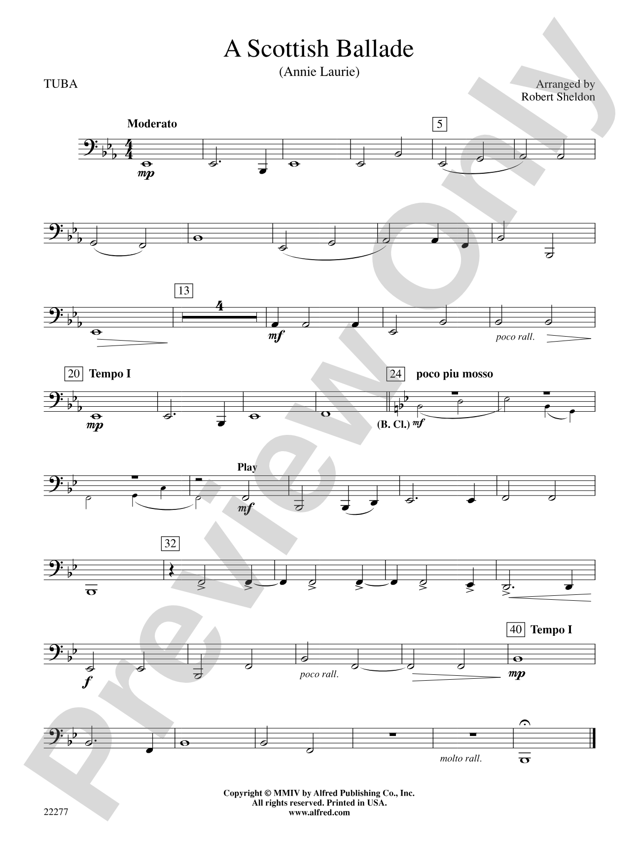 A Scottish Ballade: Tuba
