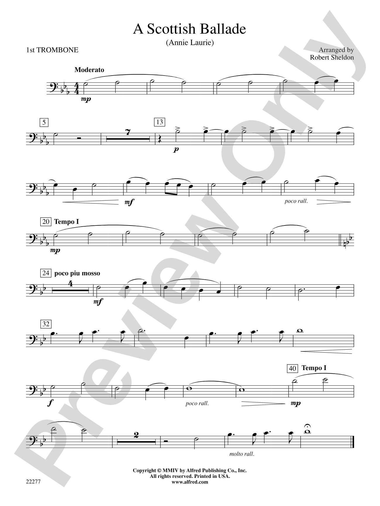 A Scottish Ballade: 1st Trombone