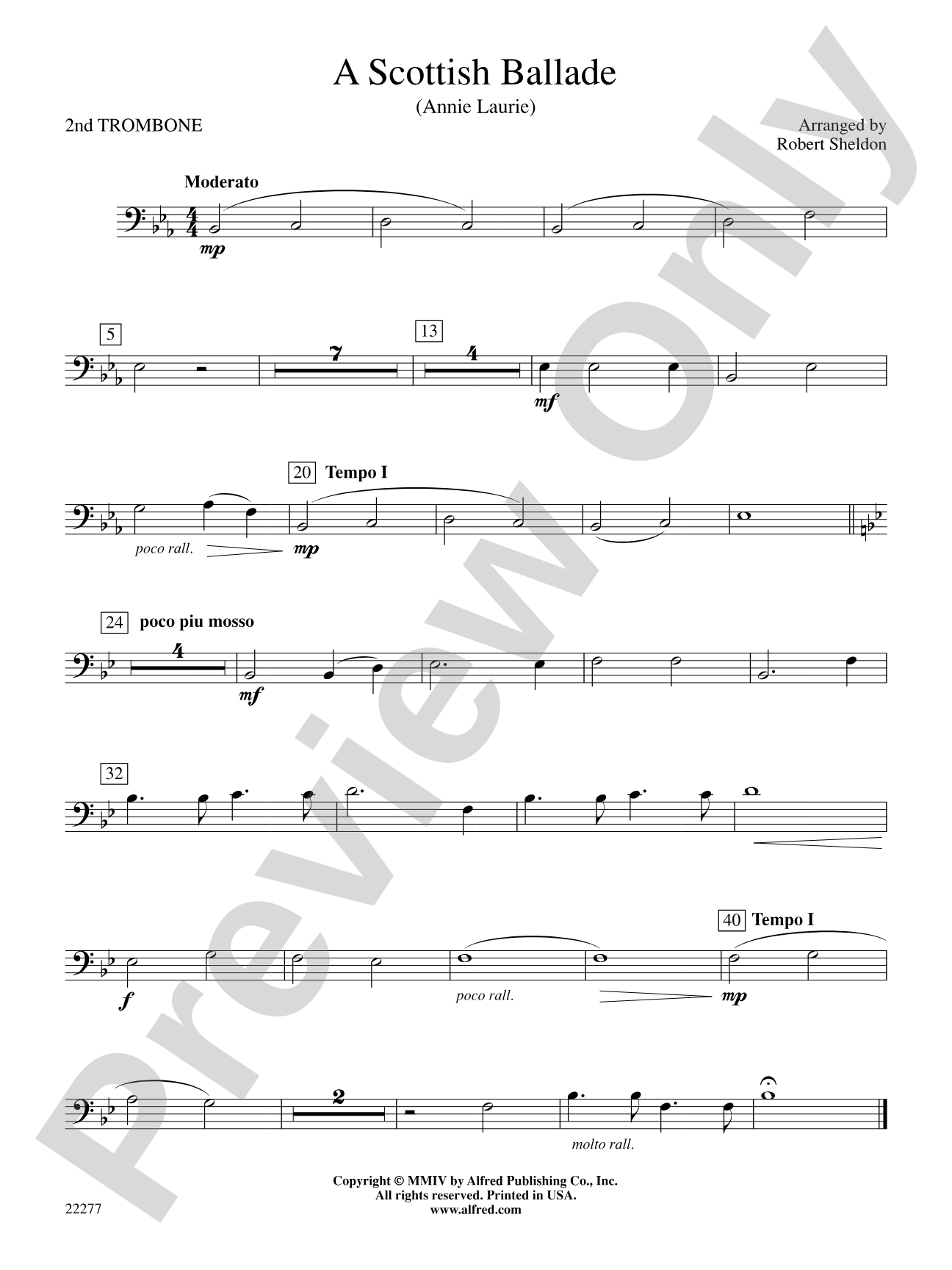 A Scottish Ballade: 2nd Trombone
