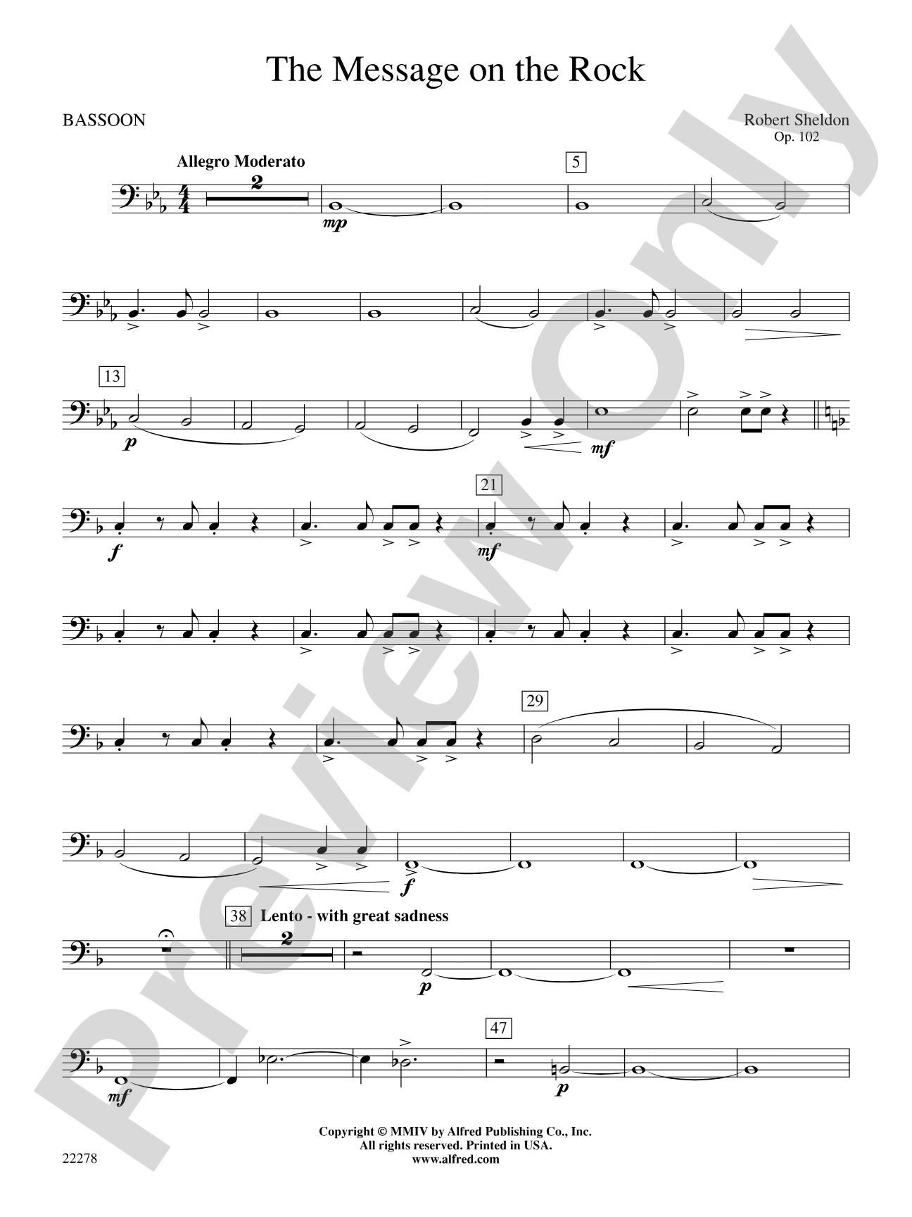 The Message on the Rock: Bassoon