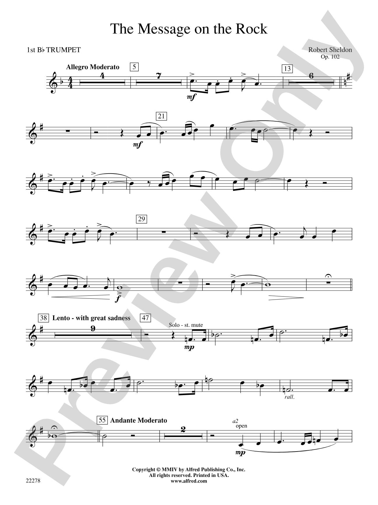 The Message on the Rock: 1st B-flat Trumpet
