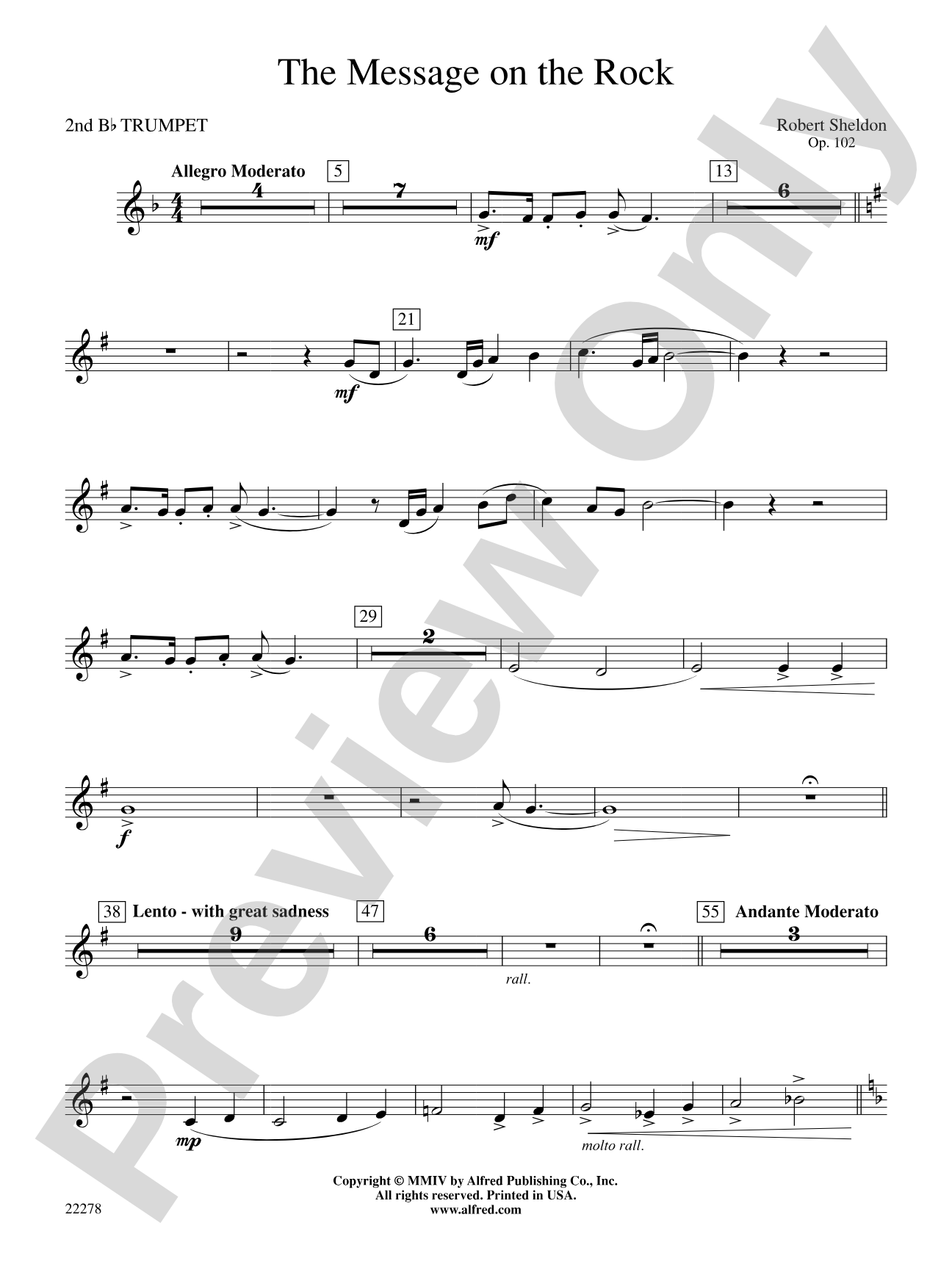 The Message on the Rock: 2nd B-flat Trumpet