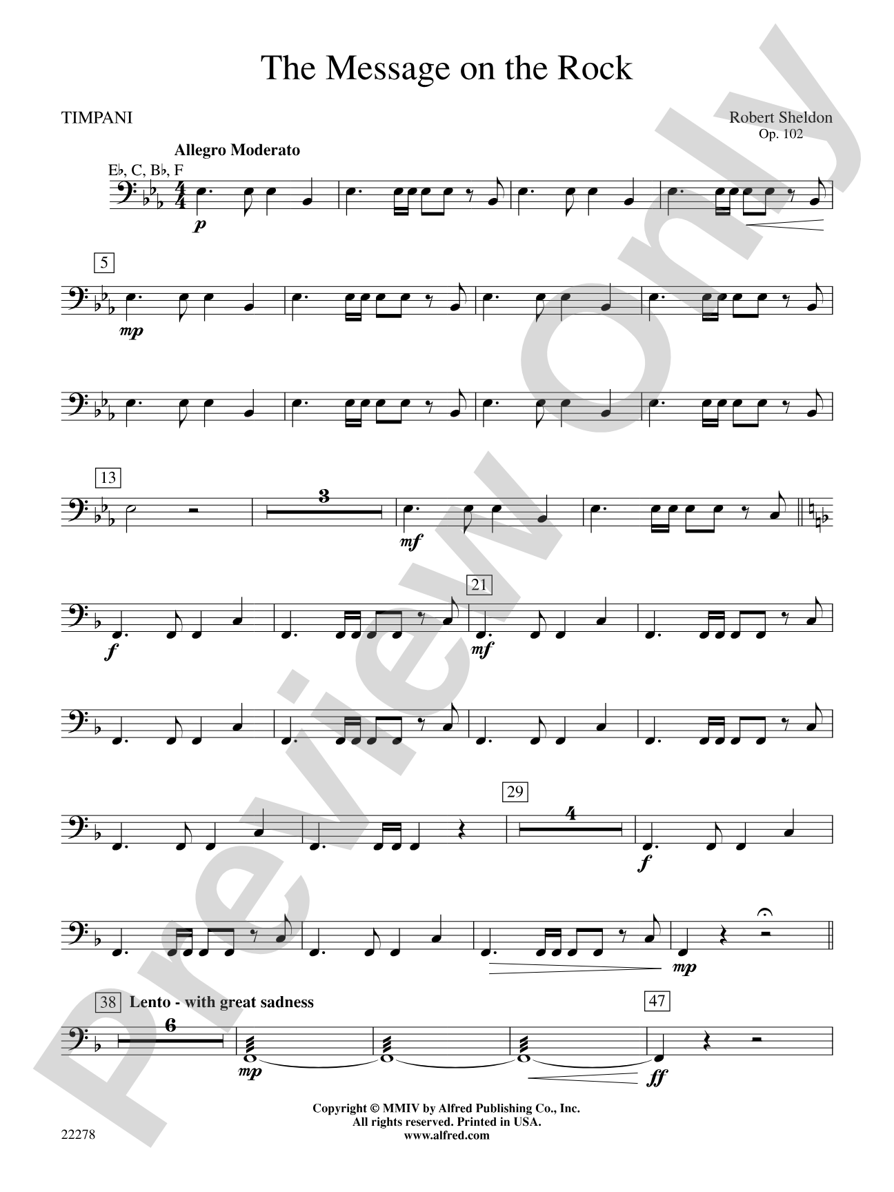 The Message on the Rock: Timpani