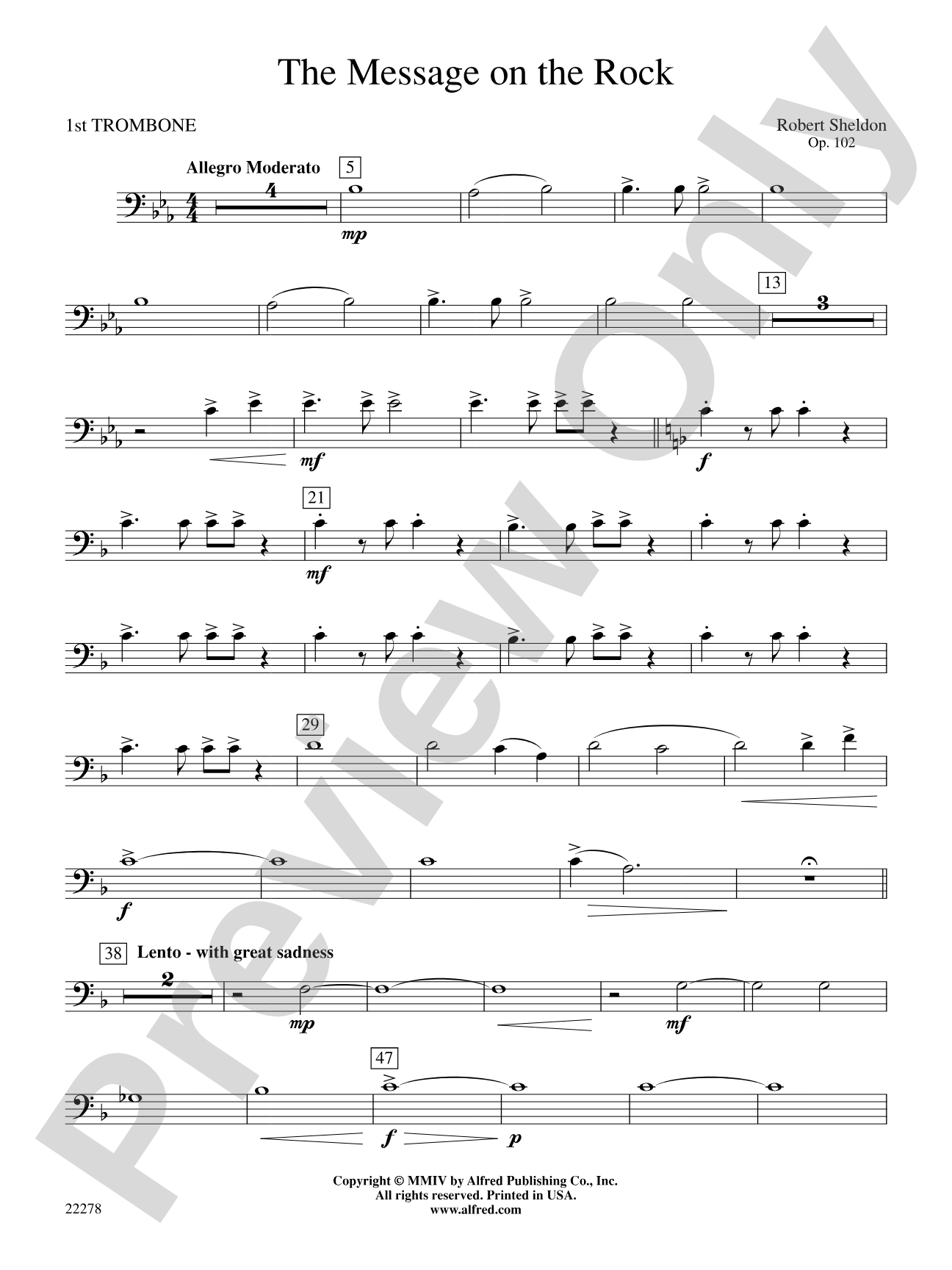 The Message on the Rock: 1st Trombone