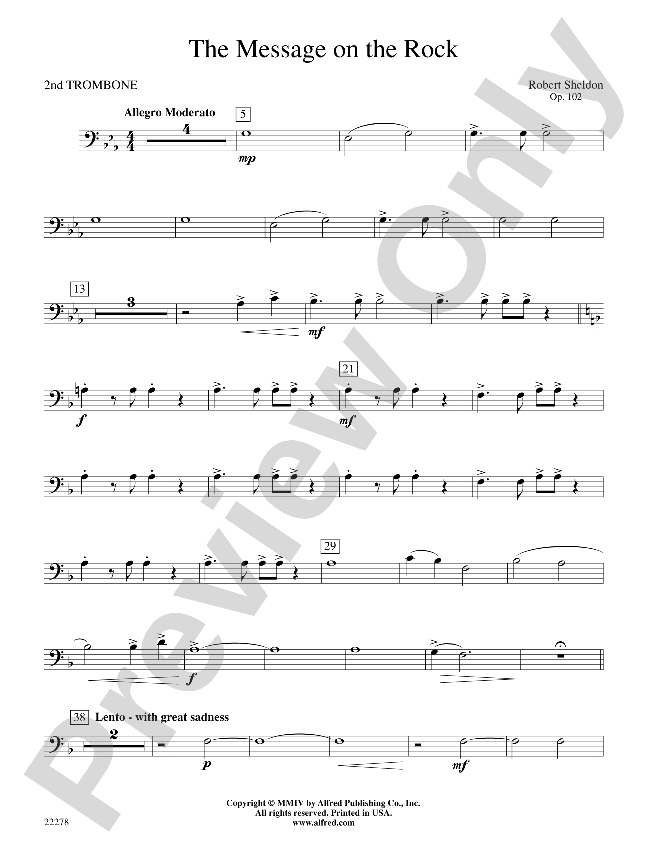 The Message on the Rock: 2nd Trombone