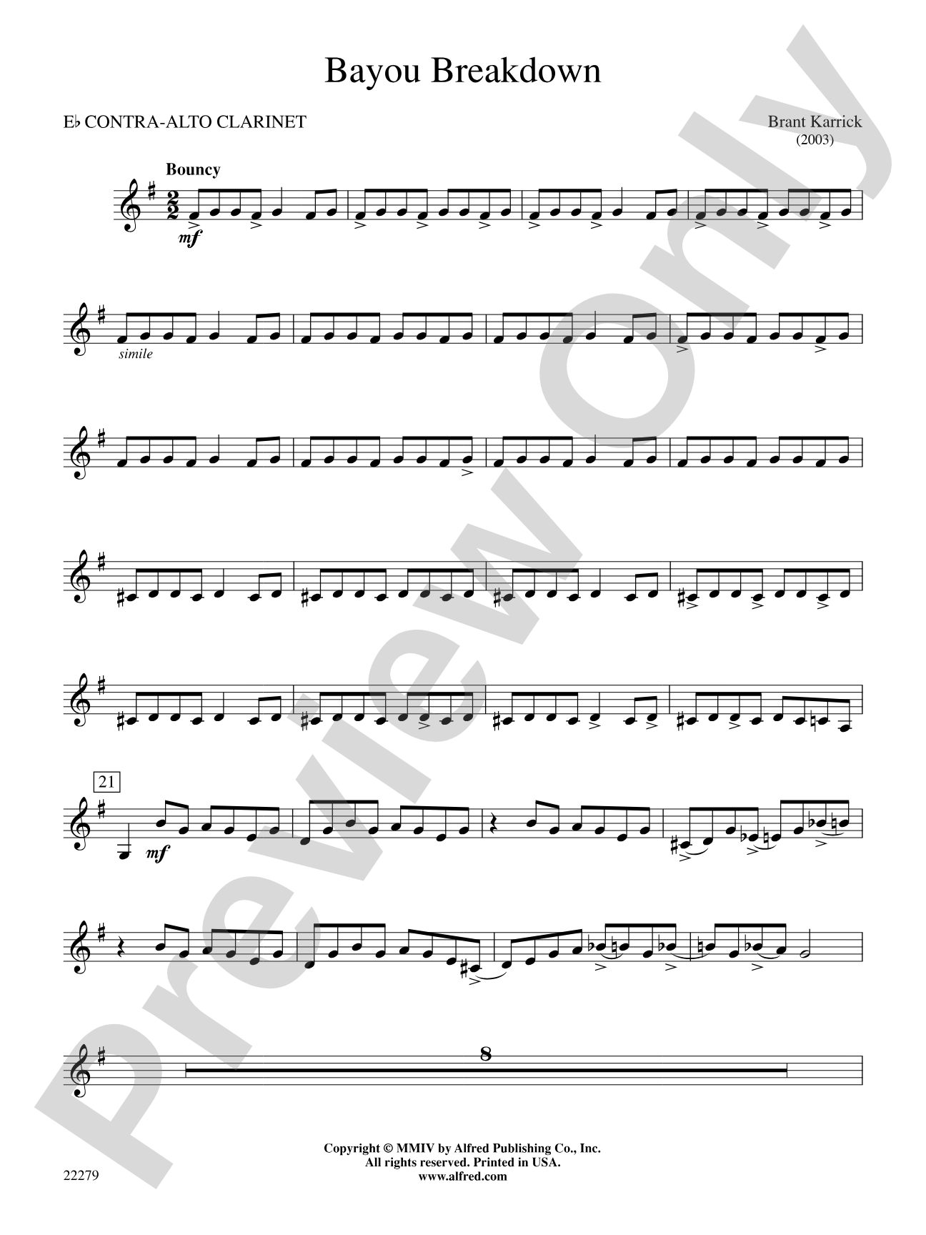 Bayou Breakdown: E-flat Contra-Alto Clarinet