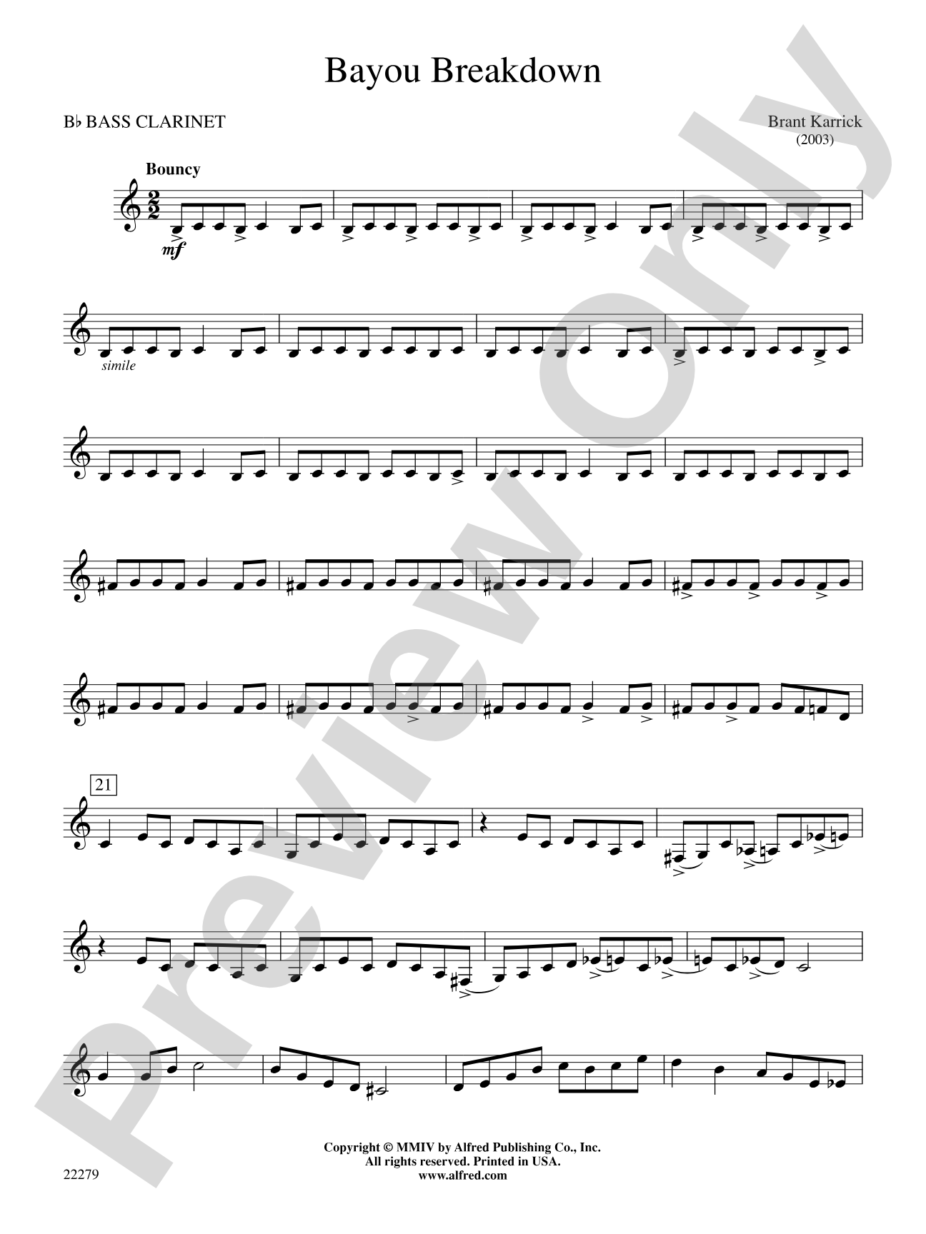 Bayou Breakdown: B-flat Bass Clarinet
