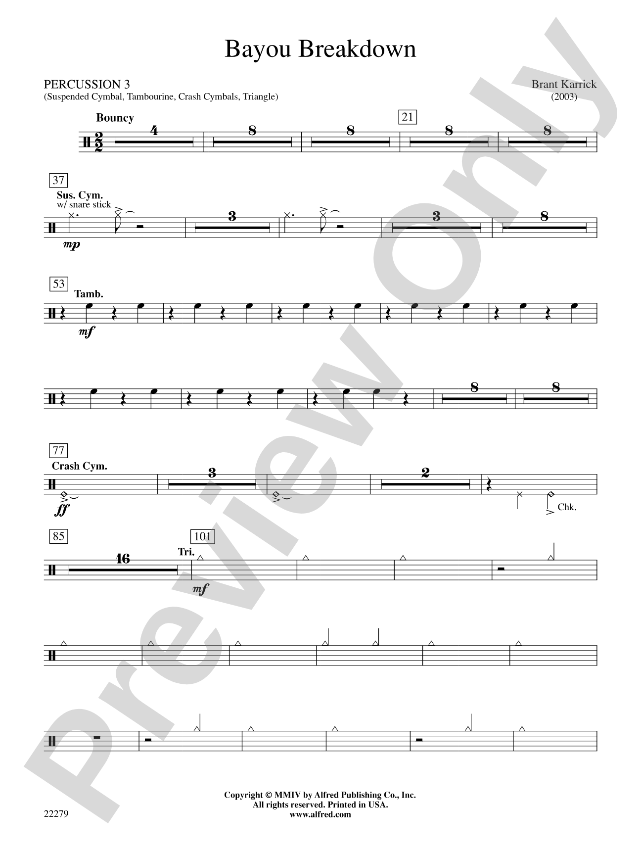 Bayou Breakdown: 3rd Percussion