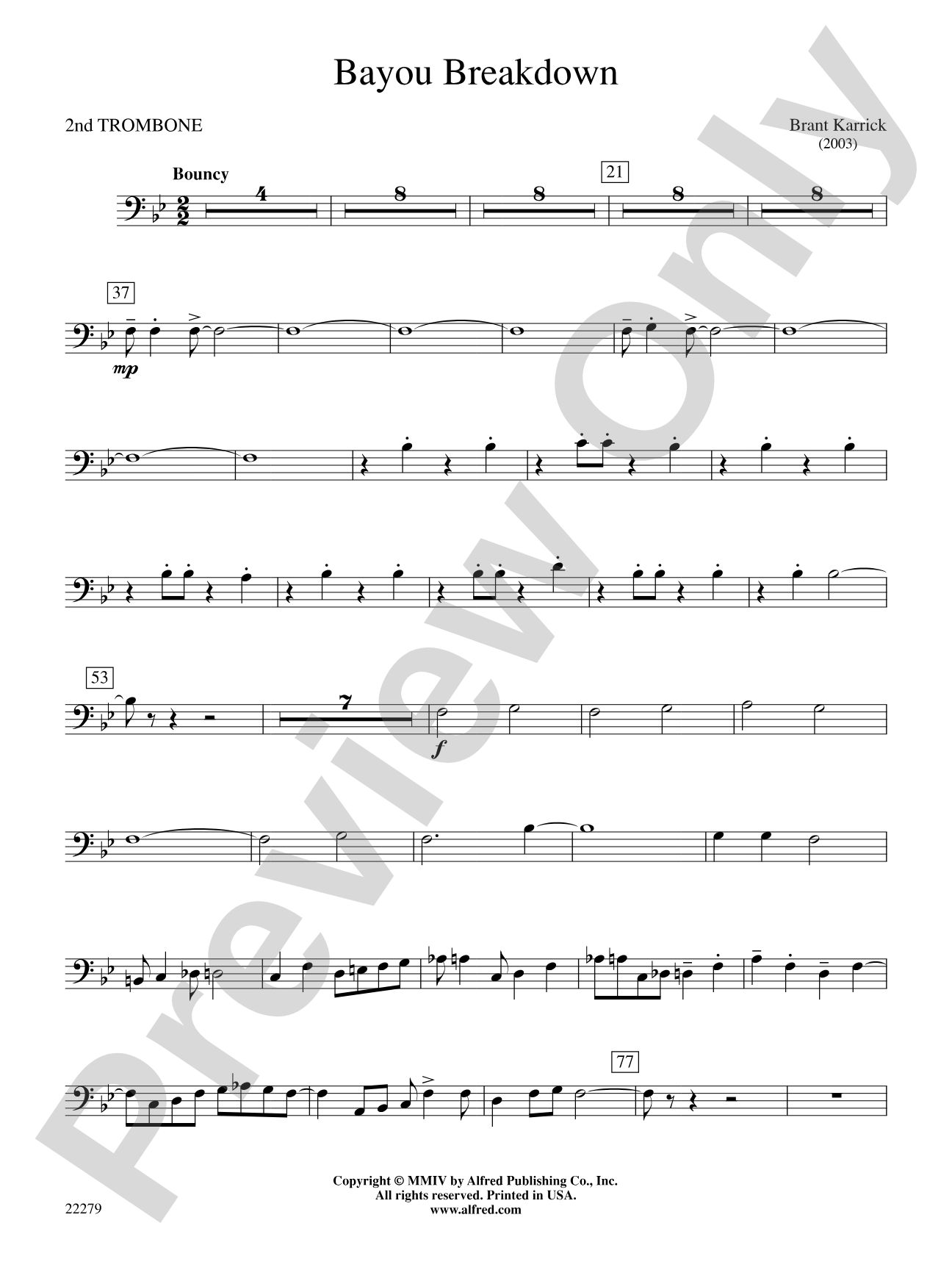 Bayou Breakdown: 2nd Trombone