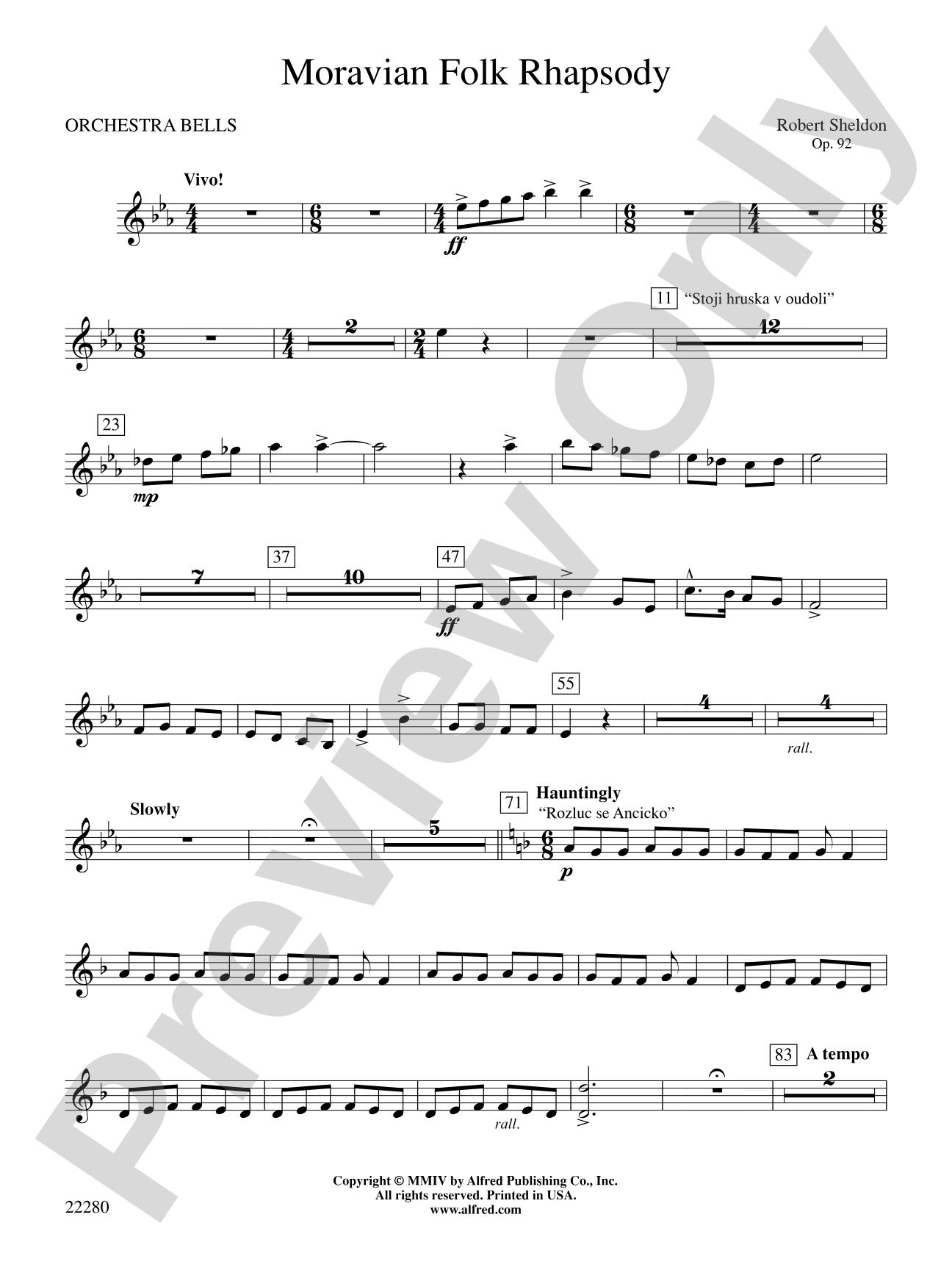 Moravian Folk Rhapsody: Bells