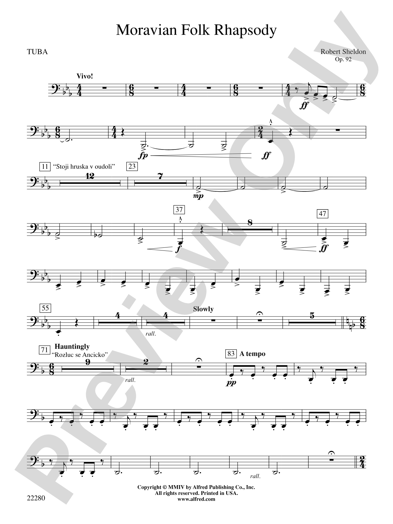 Moravian Folk Rhapsody: Tuba