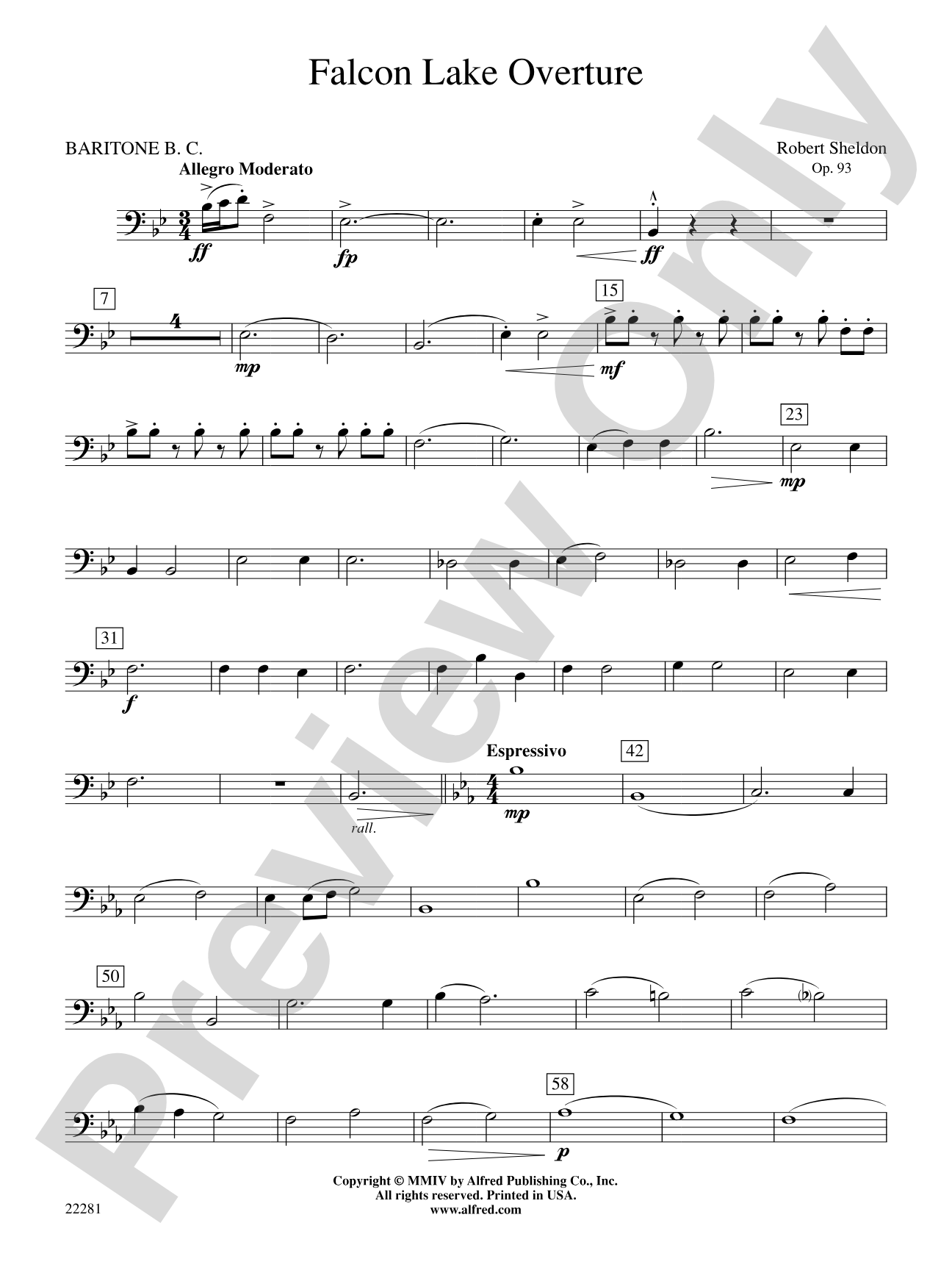 Falcon Lake Overture: Baritone B.C.