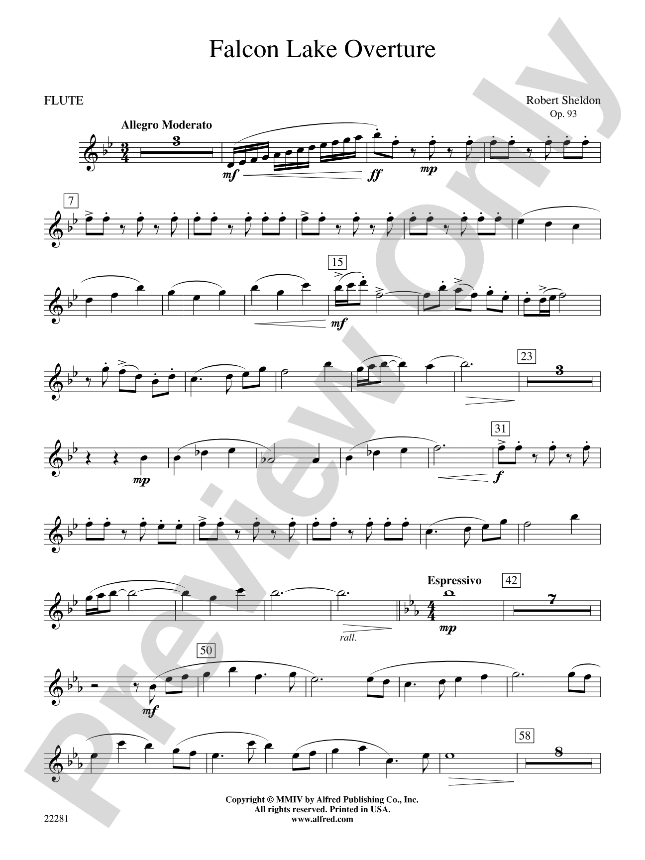 Falcon Lake Overture: Flute