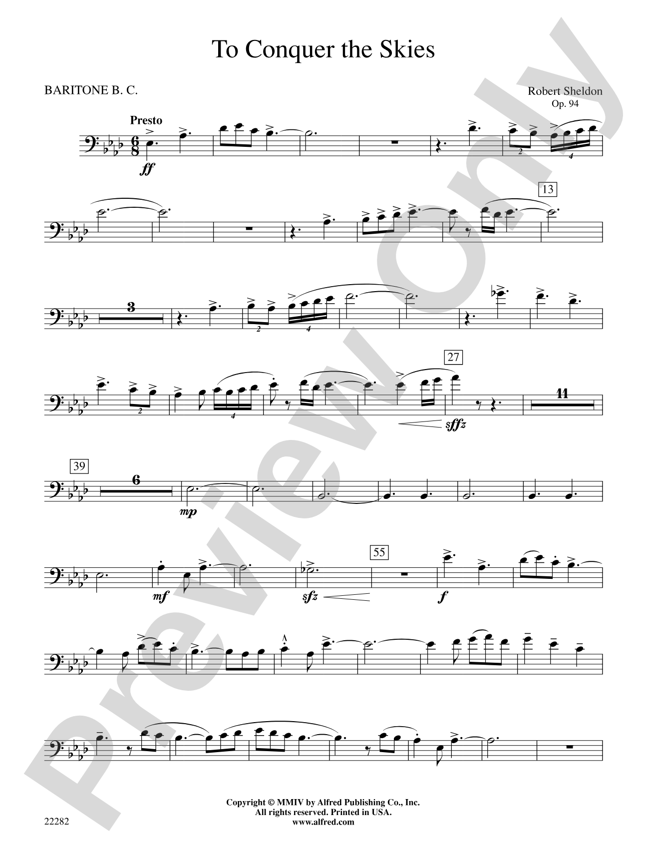 To Conquer the Skies: Baritone B.C.