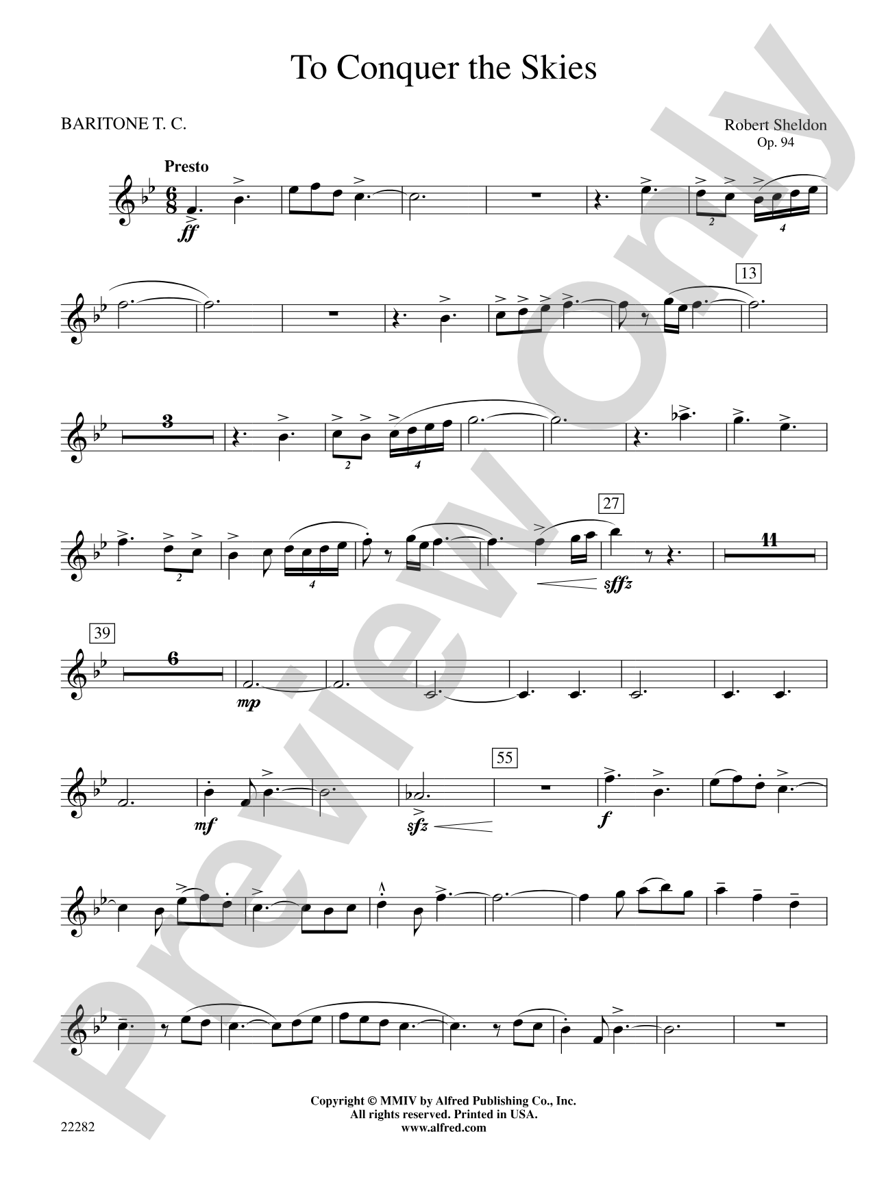 To Conquer the Skies: Baritone T.C.