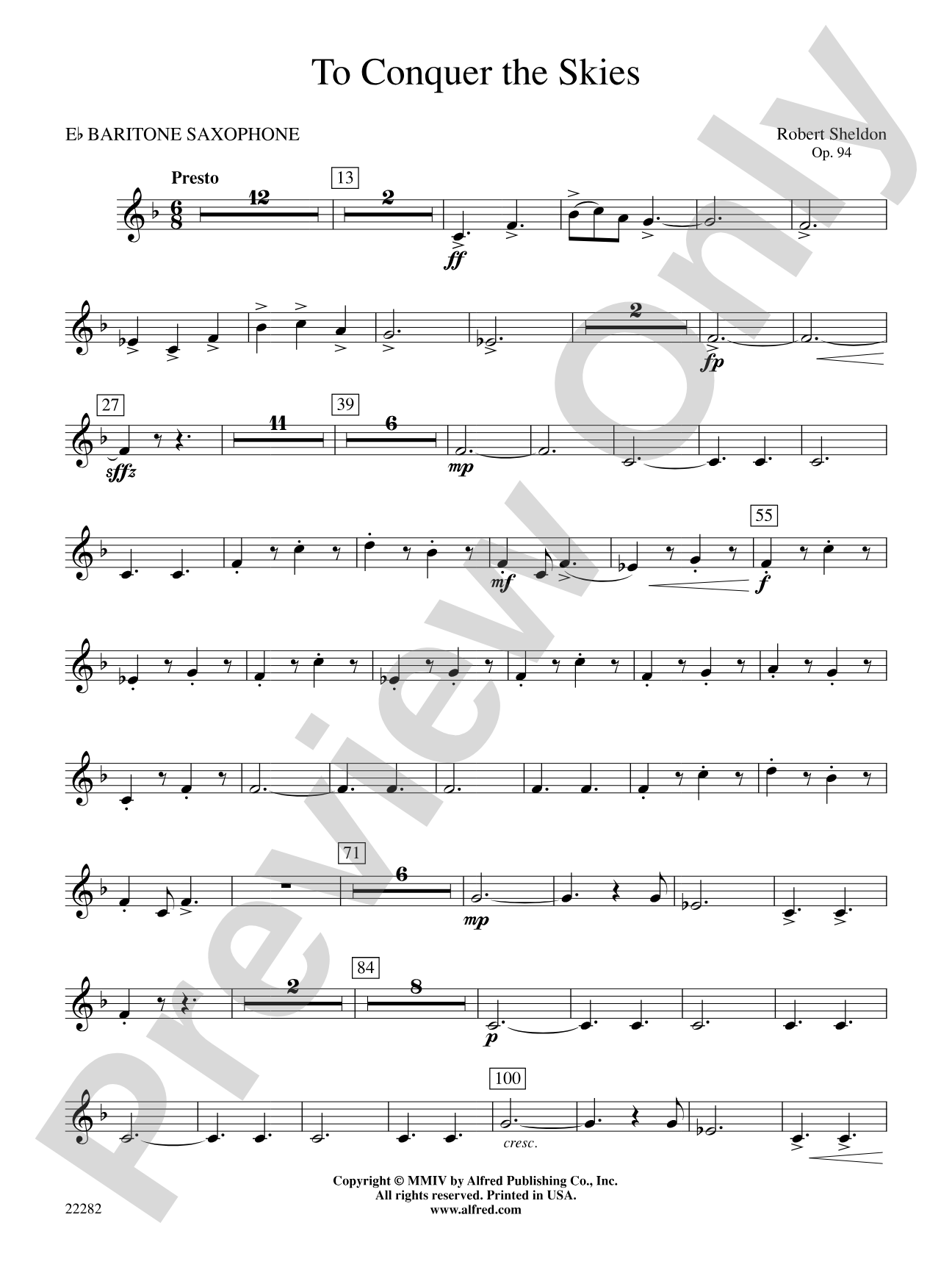 To Conquer the Skies: E-flat Baritone Saxophone