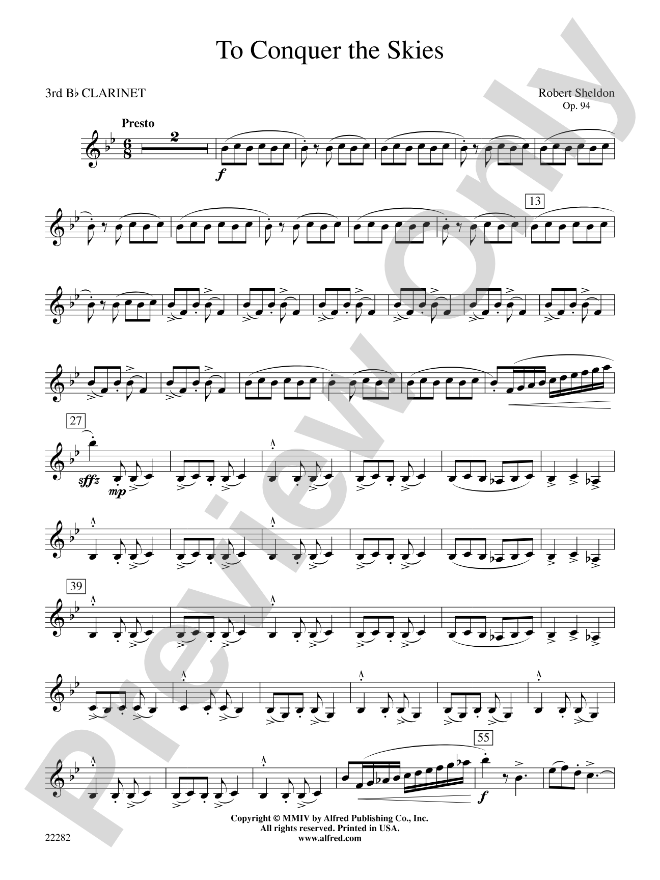 To Conquer the Skies: 3rd B-flat Clarinet