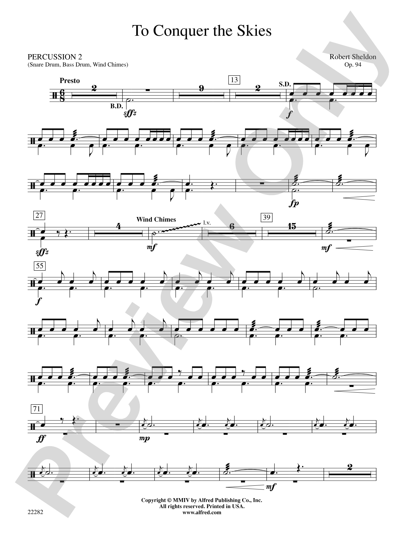 To Conquer the Skies: 2nd Percussion