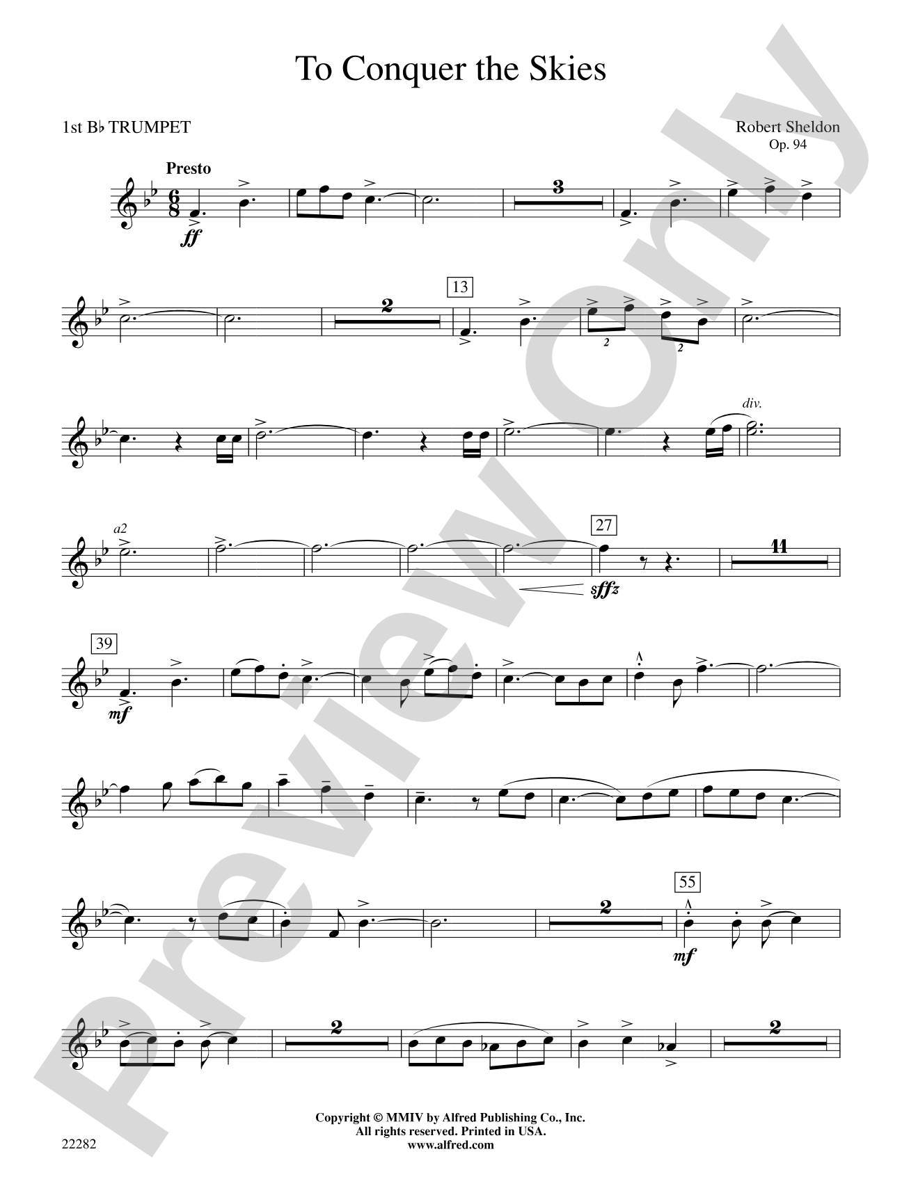 To Conquer the Skies: 1st B-flat Trumpet