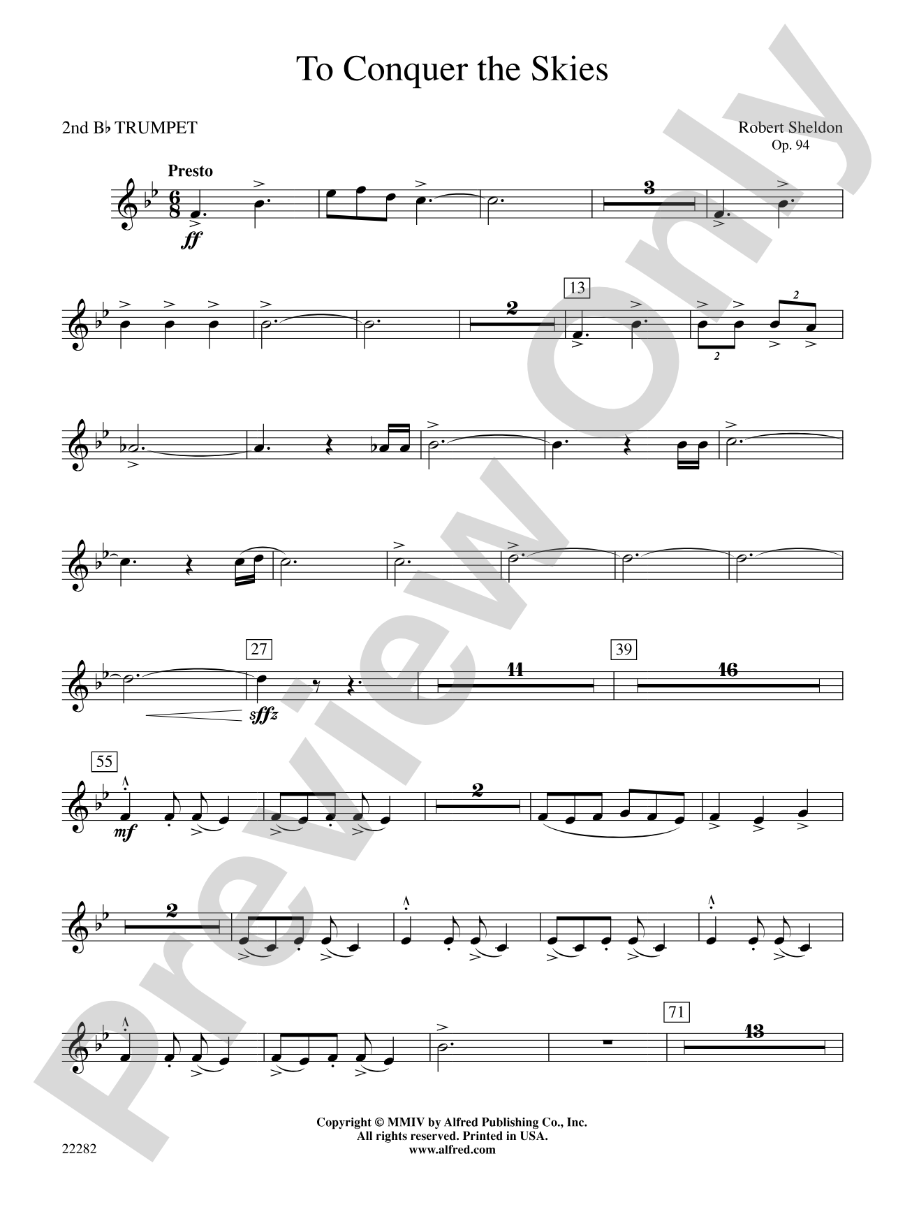 To Conquer the Skies: 2nd B-flat Trumpet