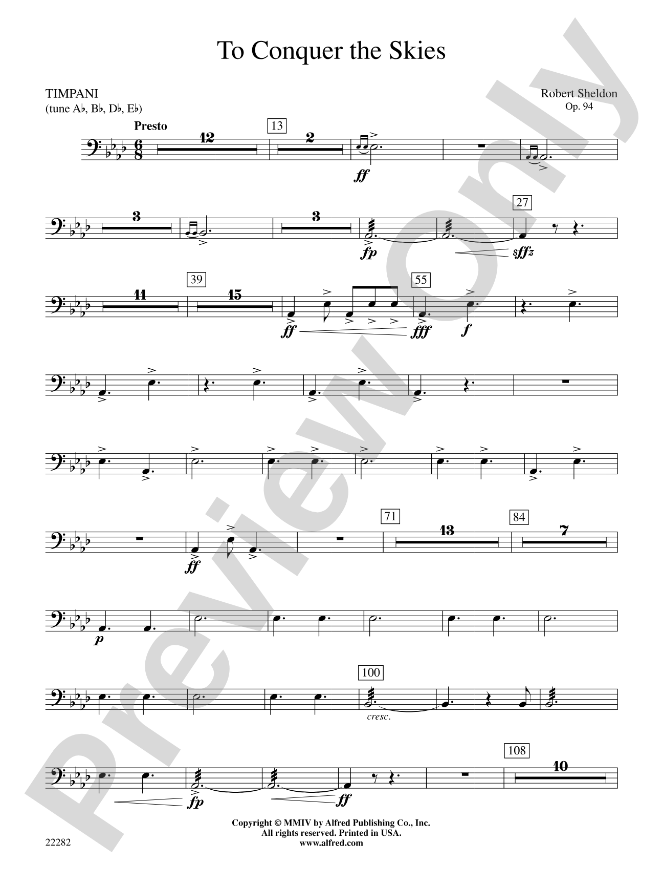 To Conquer the Skies: Timpani