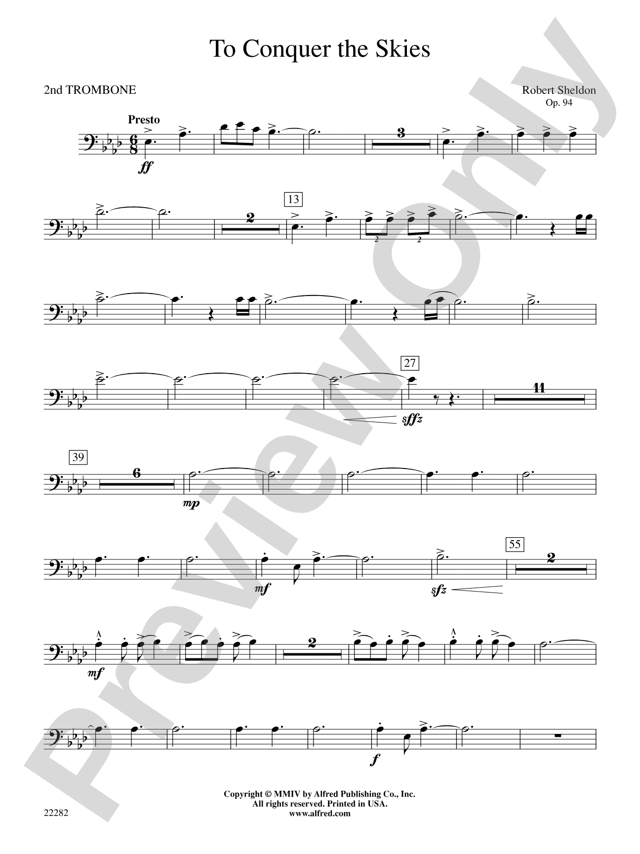 To Conquer the Skies: 2nd Trombone