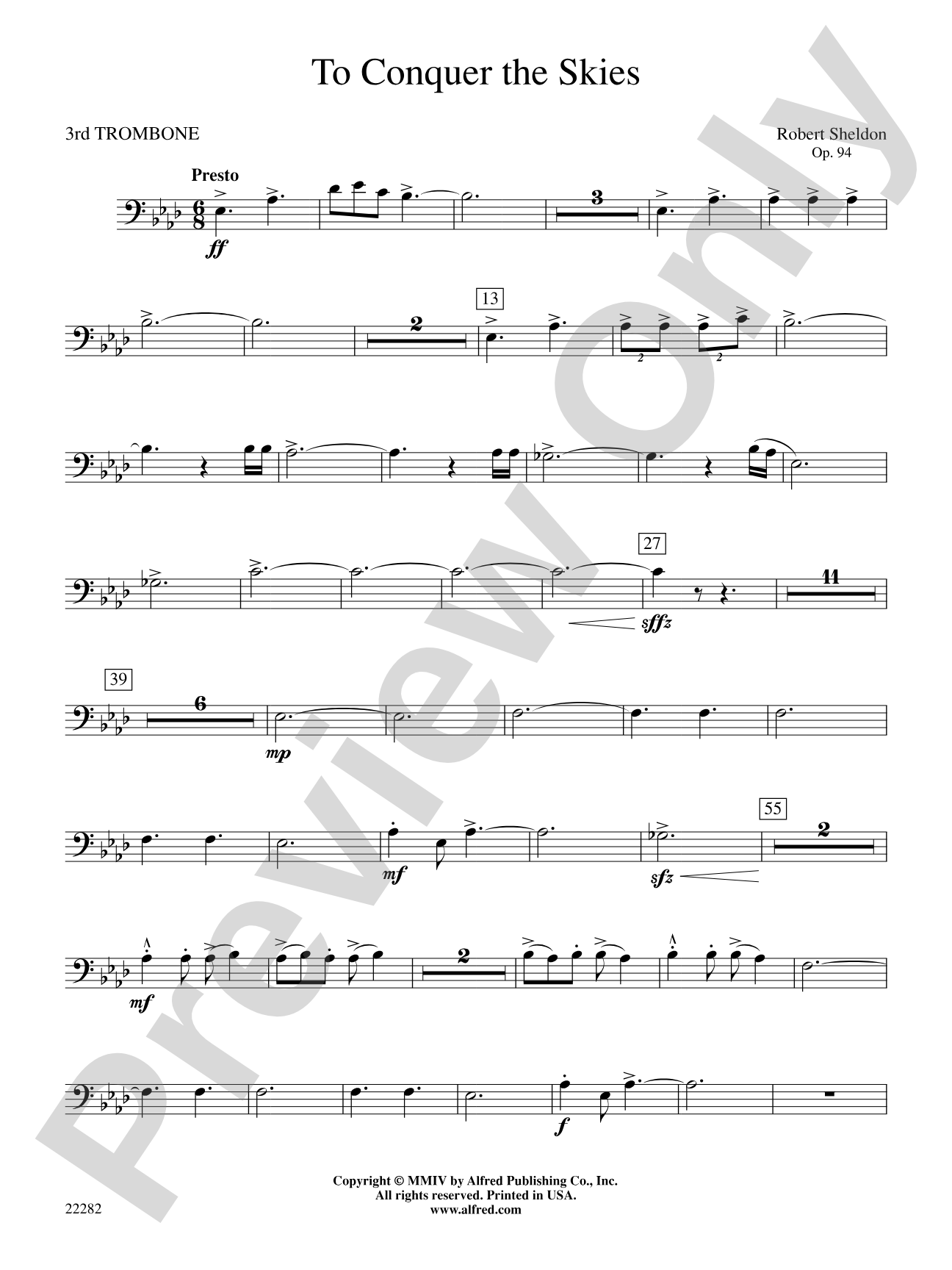 To Conquer the Skies: 3rd Trombone