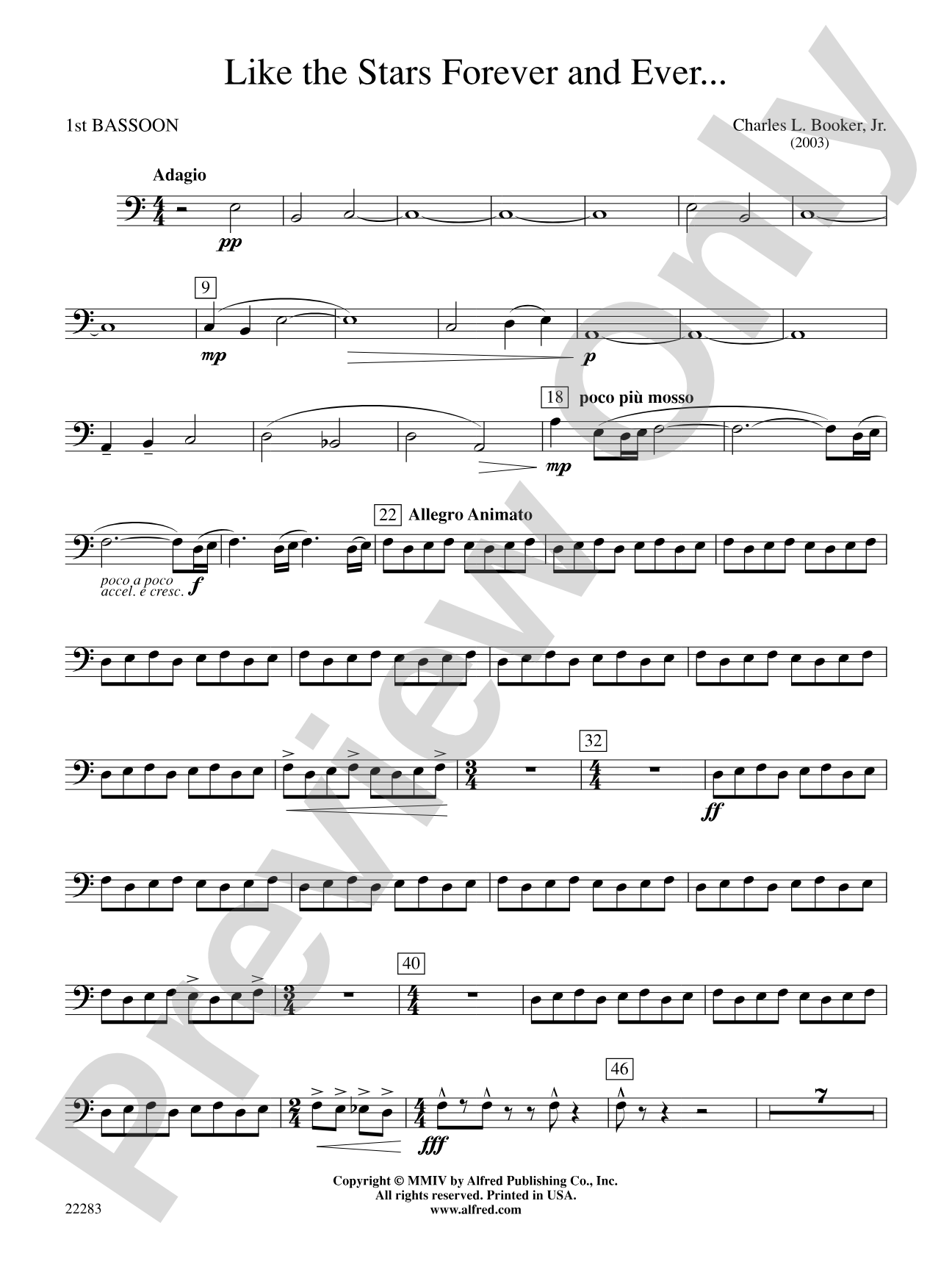 Like the Stars Forever and Ever...: Bassoon