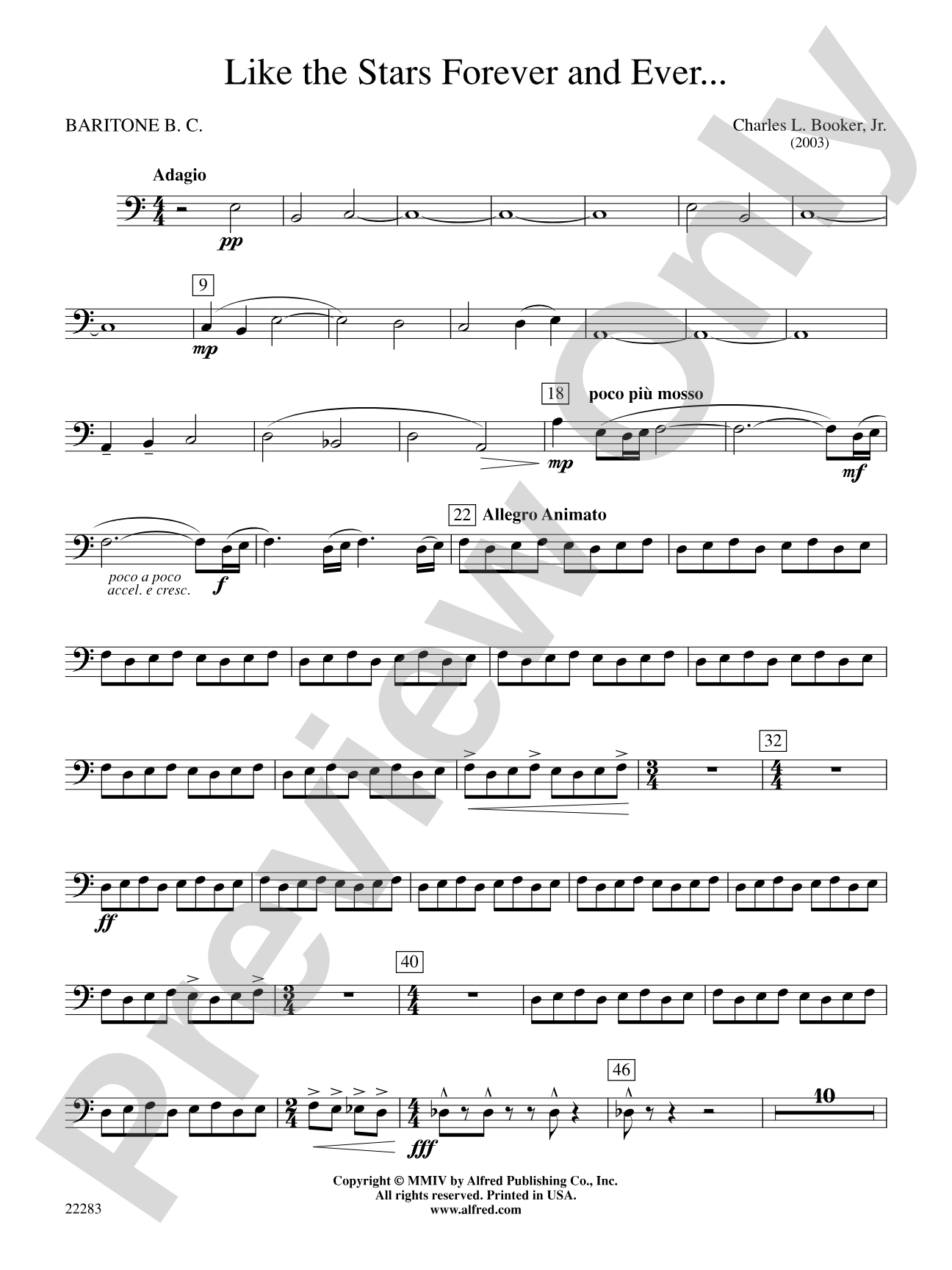 Like the Stars Forever and Ever...: Baritone B.C.