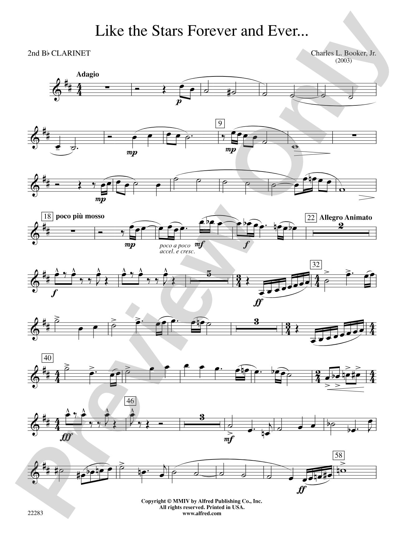 Like the Stars Forever and Ever...: 2nd B-flat Clarinet