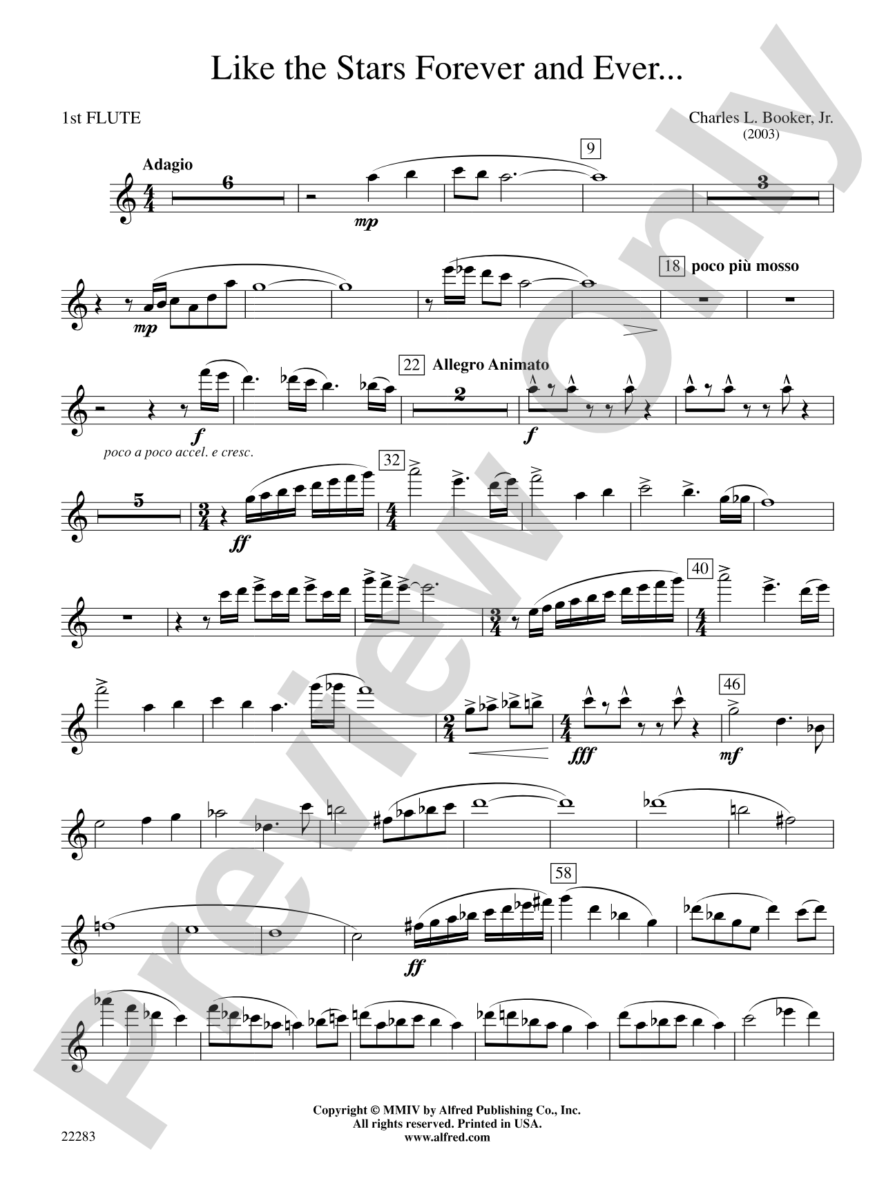 Like the Stars Forever and Ever...: Flute